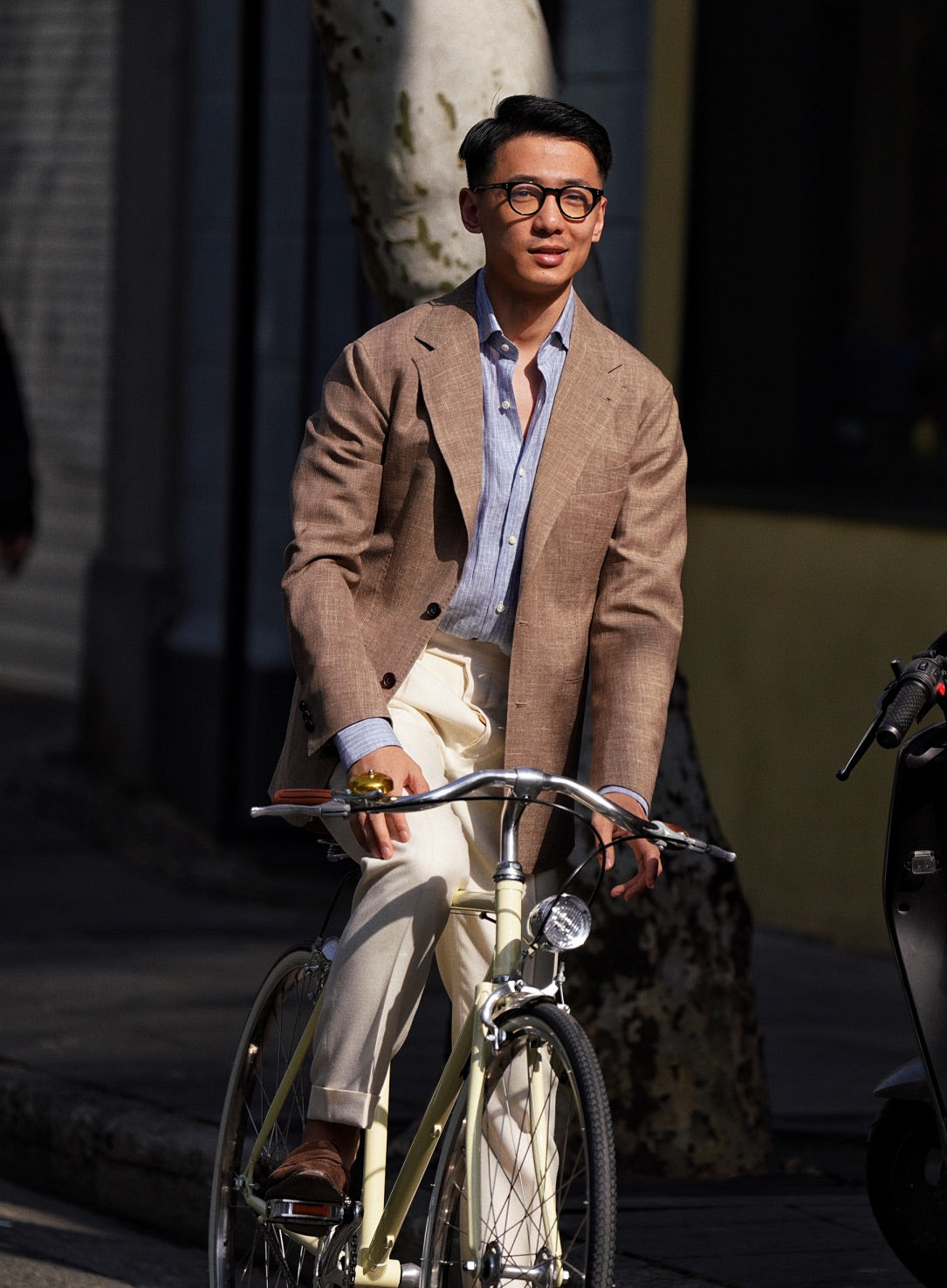 MTO Mocha Silk Linen Wool Jacket