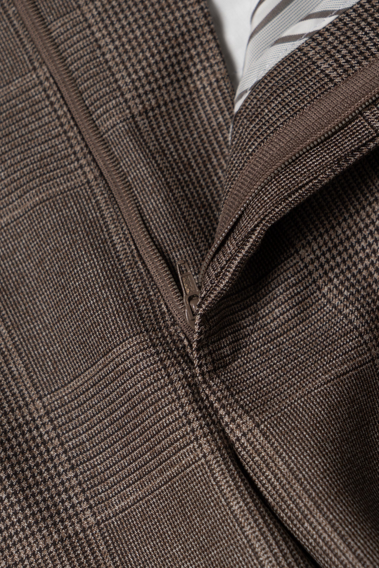 MTO Mocha Glen Check 17 Micron 130s Suit #421