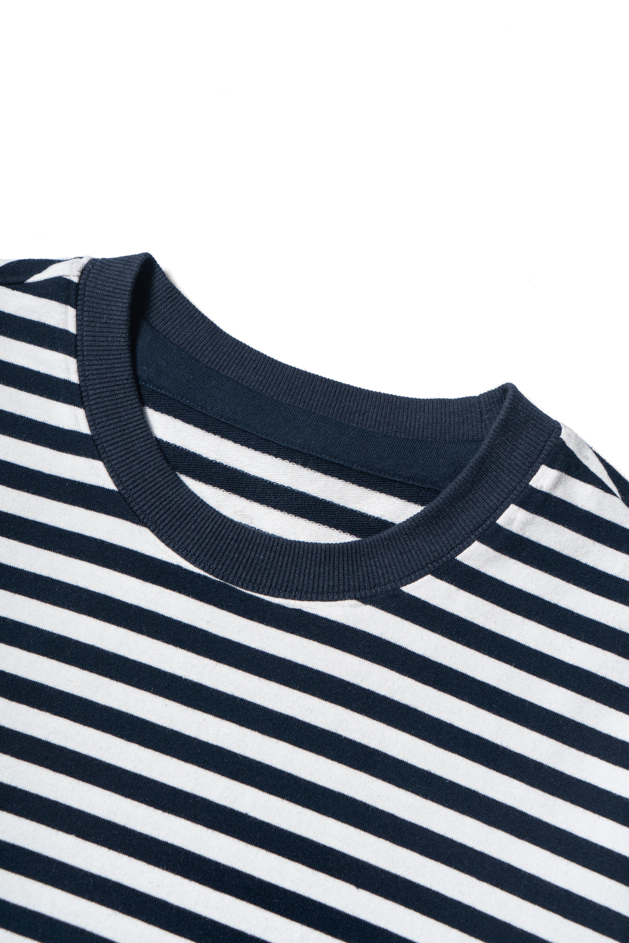 “Final Week” Short Sleeve Narrow Stripe Breton Top