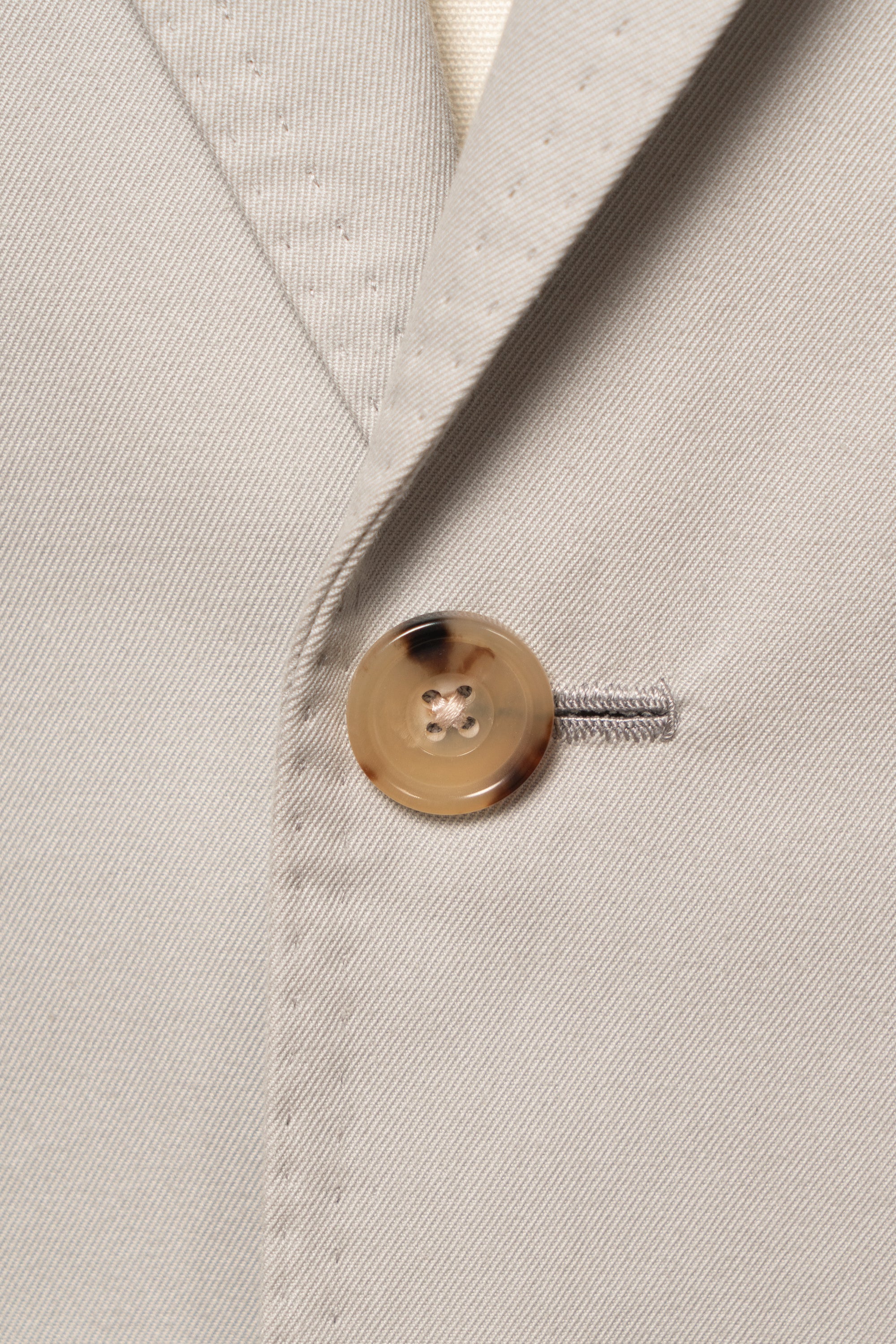 MTO Stone Grey Cotton Gabardine Suit