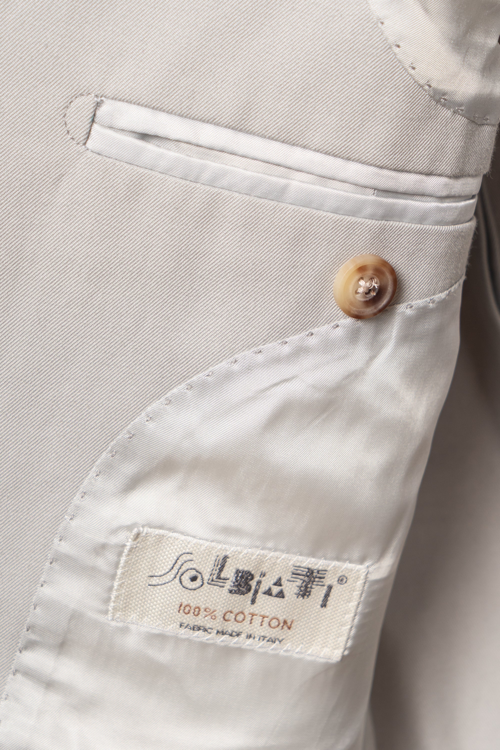 MTO Stone Grey Cotton Gabardine Suit
