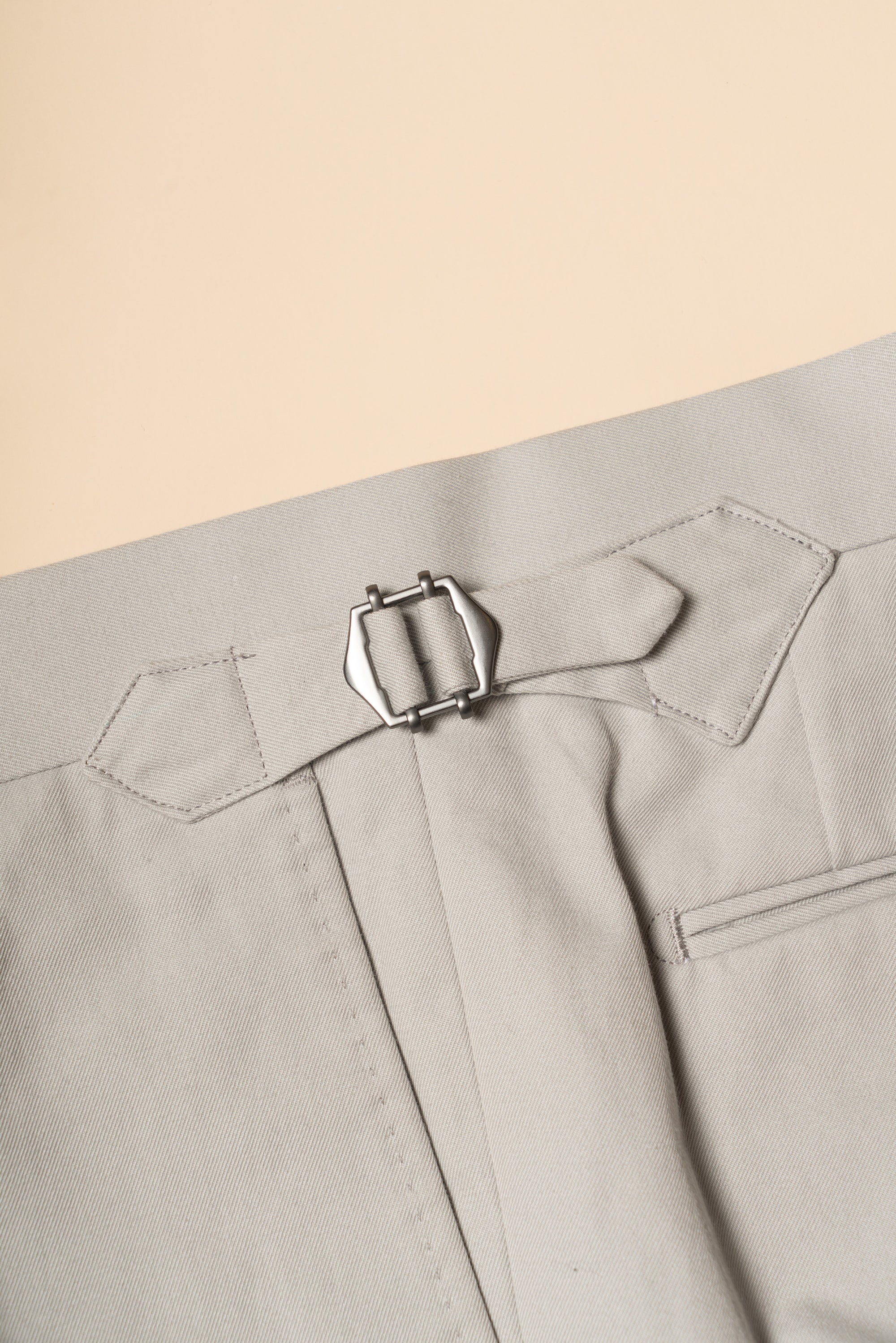 MTO Stone Grey Cotton Gabardine Suit