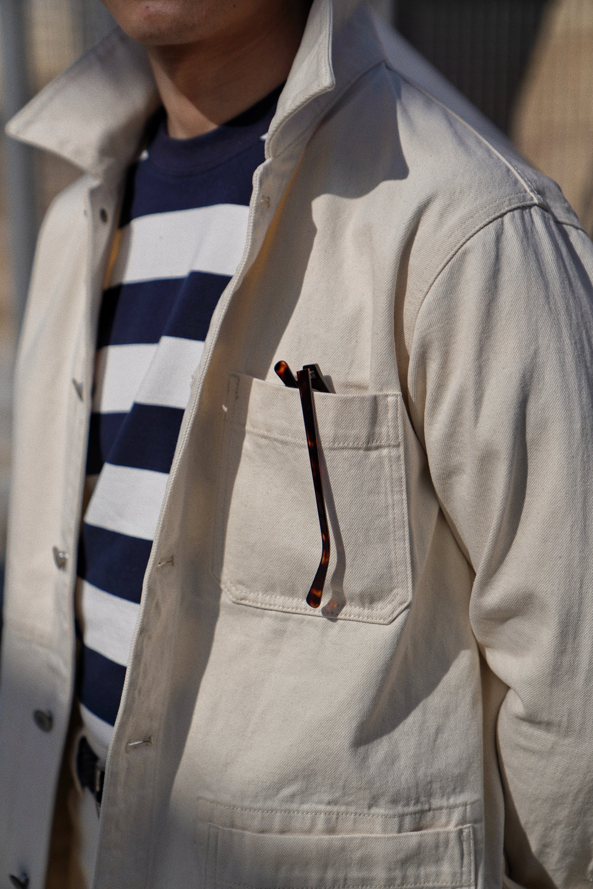 Undyed Pima Cotton Selvedge Chore Jacket #234