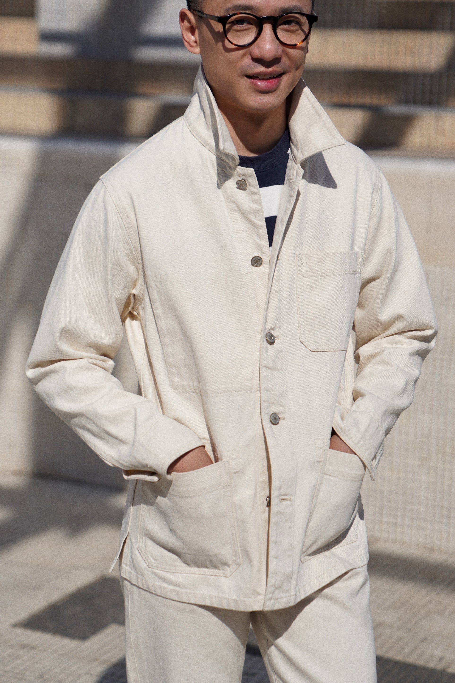 Undyed Pima Cotton Selvedge Chore Jacket #234