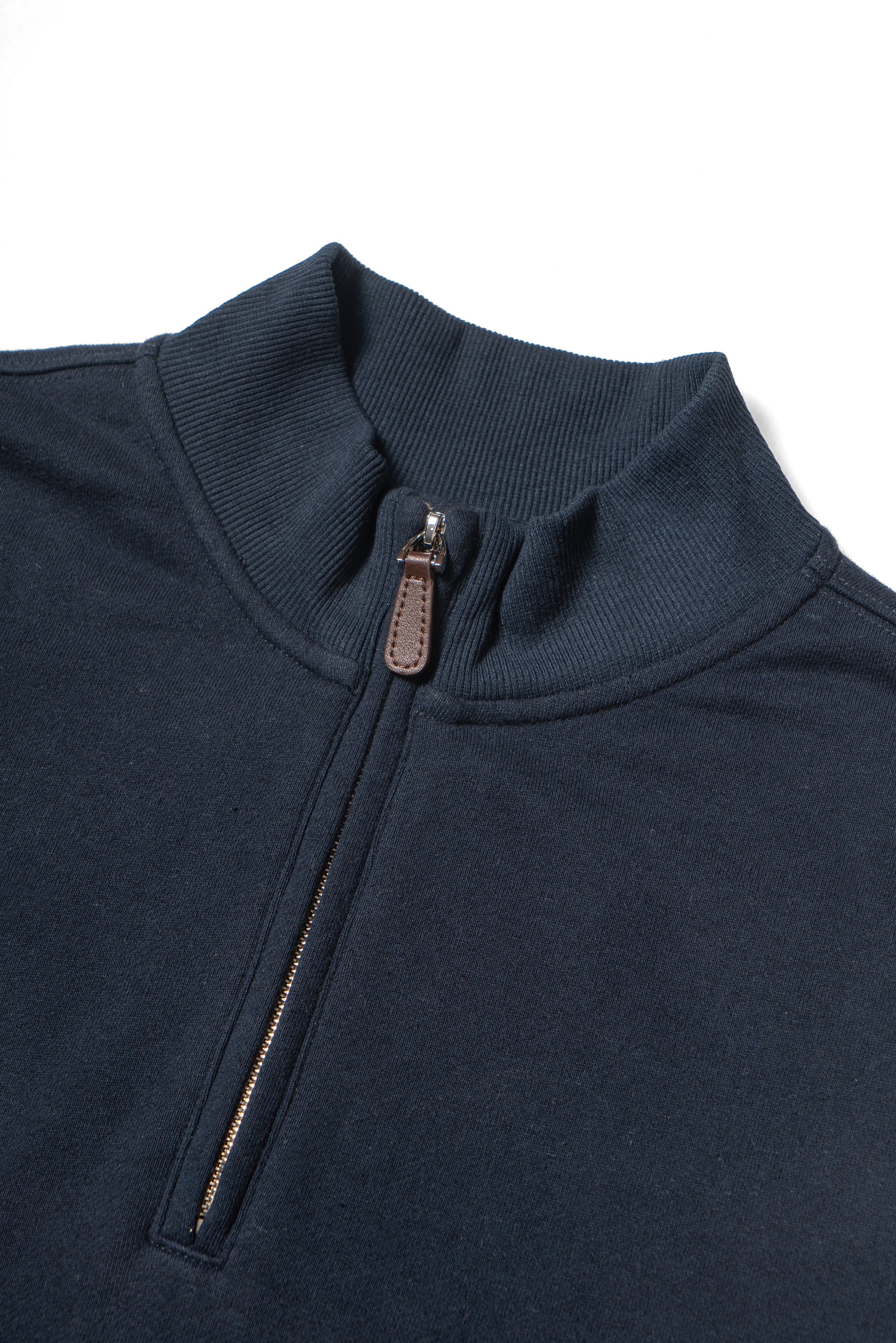 Cotton Linen Blending Half Zip Jumper