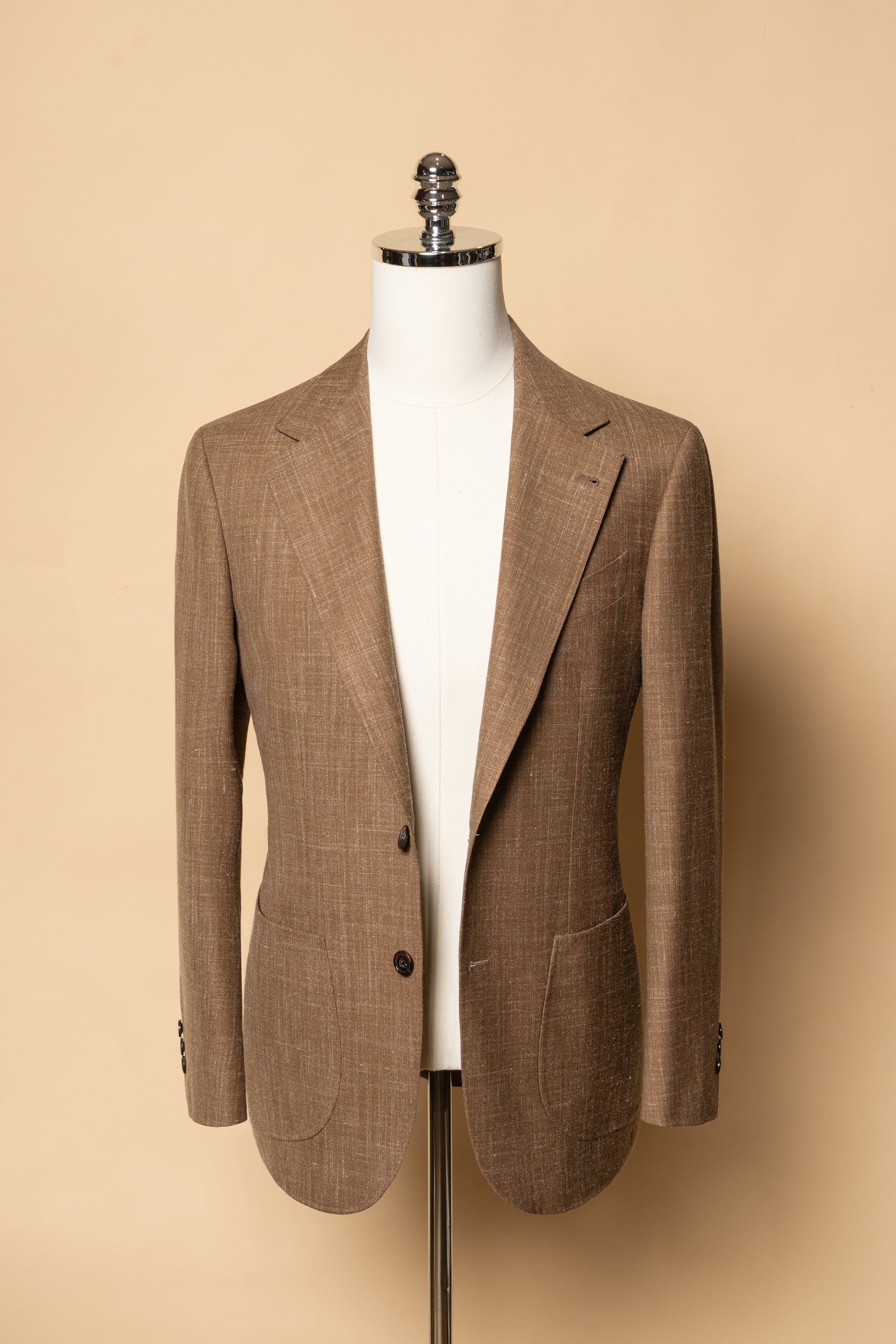 MTO Tangerine Silk Linen Wool Jacket #766
