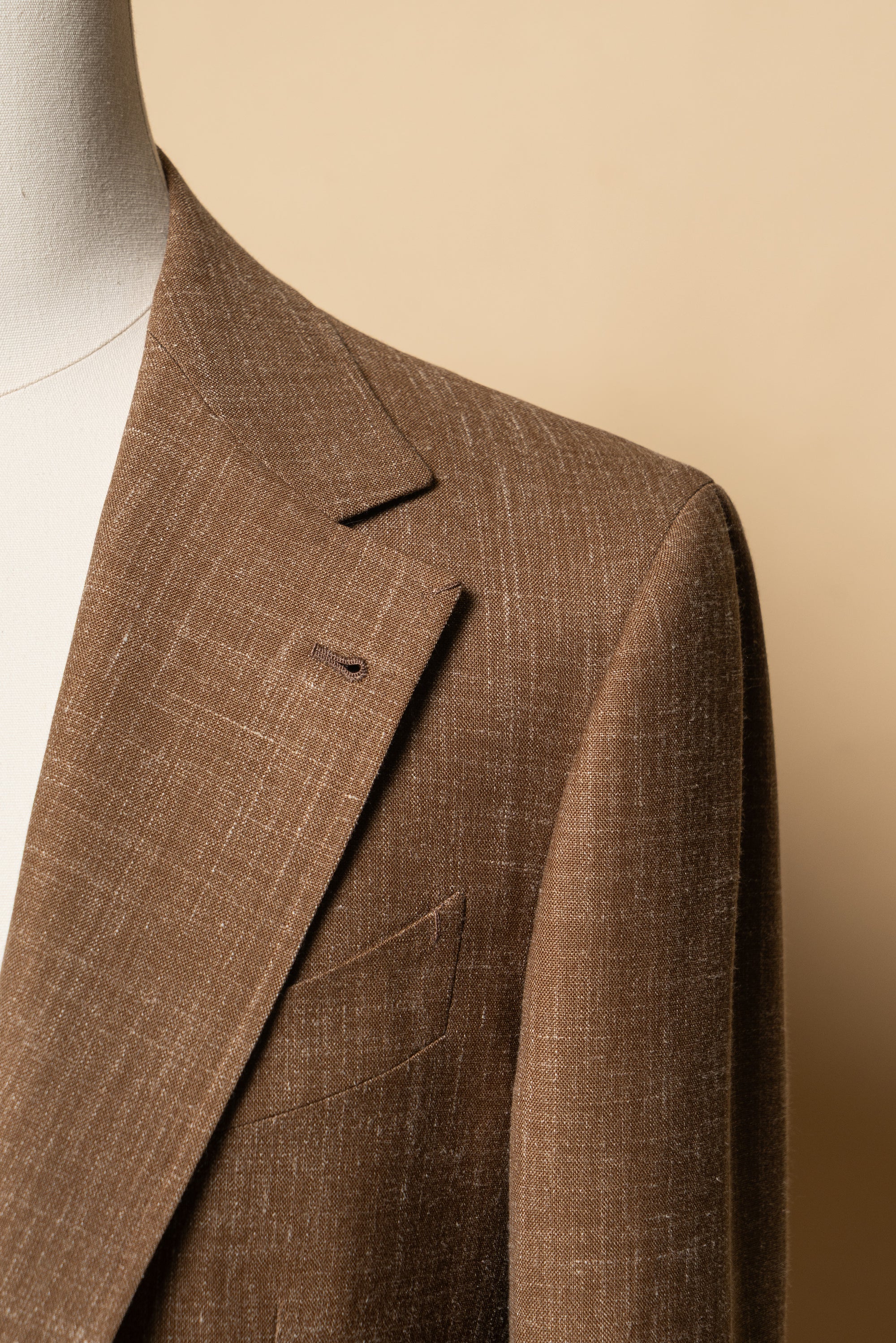 MTO Tangerine Silk Linen Wool Jacket #766