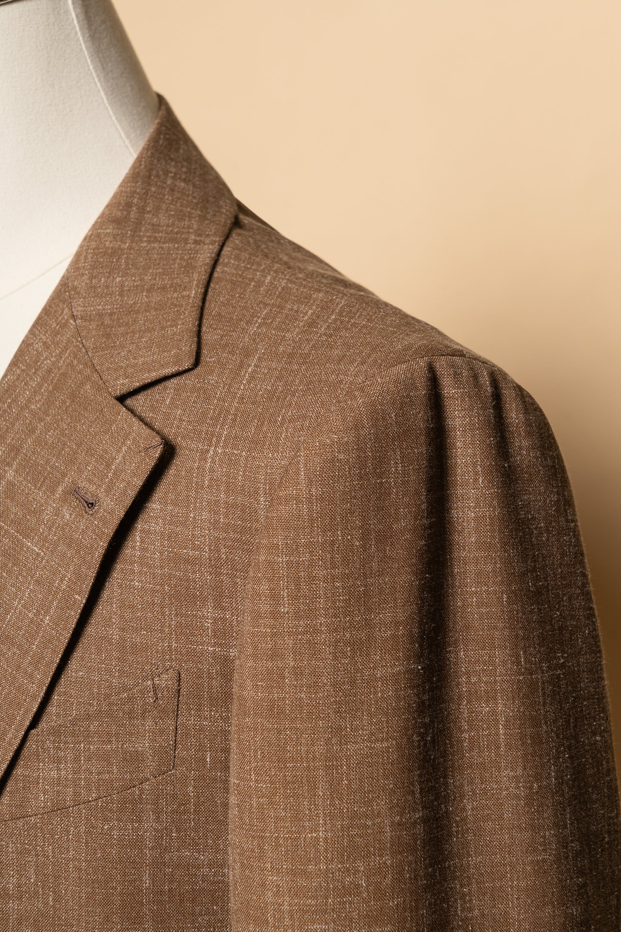 MTO Tangerine Silk Linen Wool Jacket #766