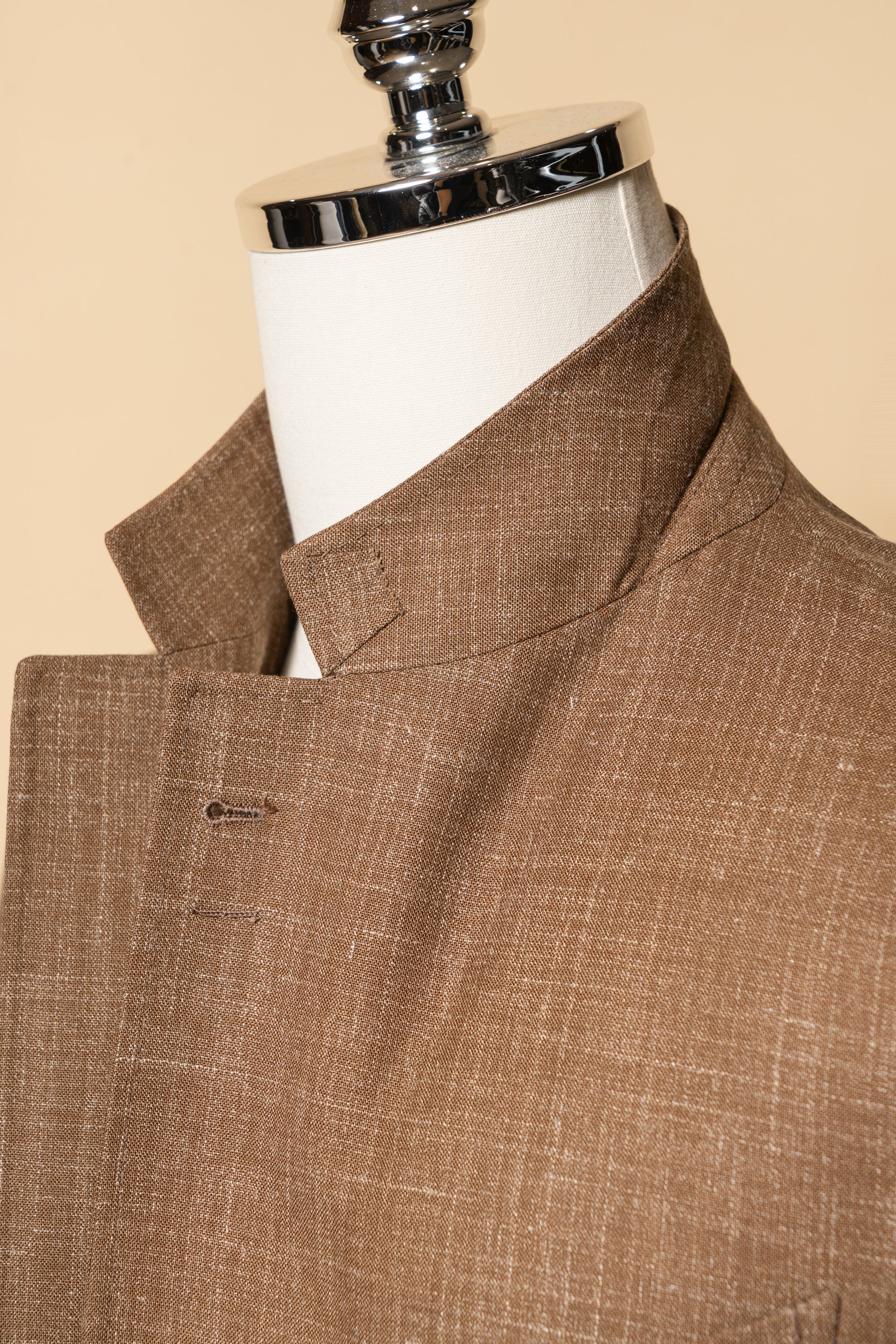 MTO Tangerine Silk Linen Wool Jacket #766