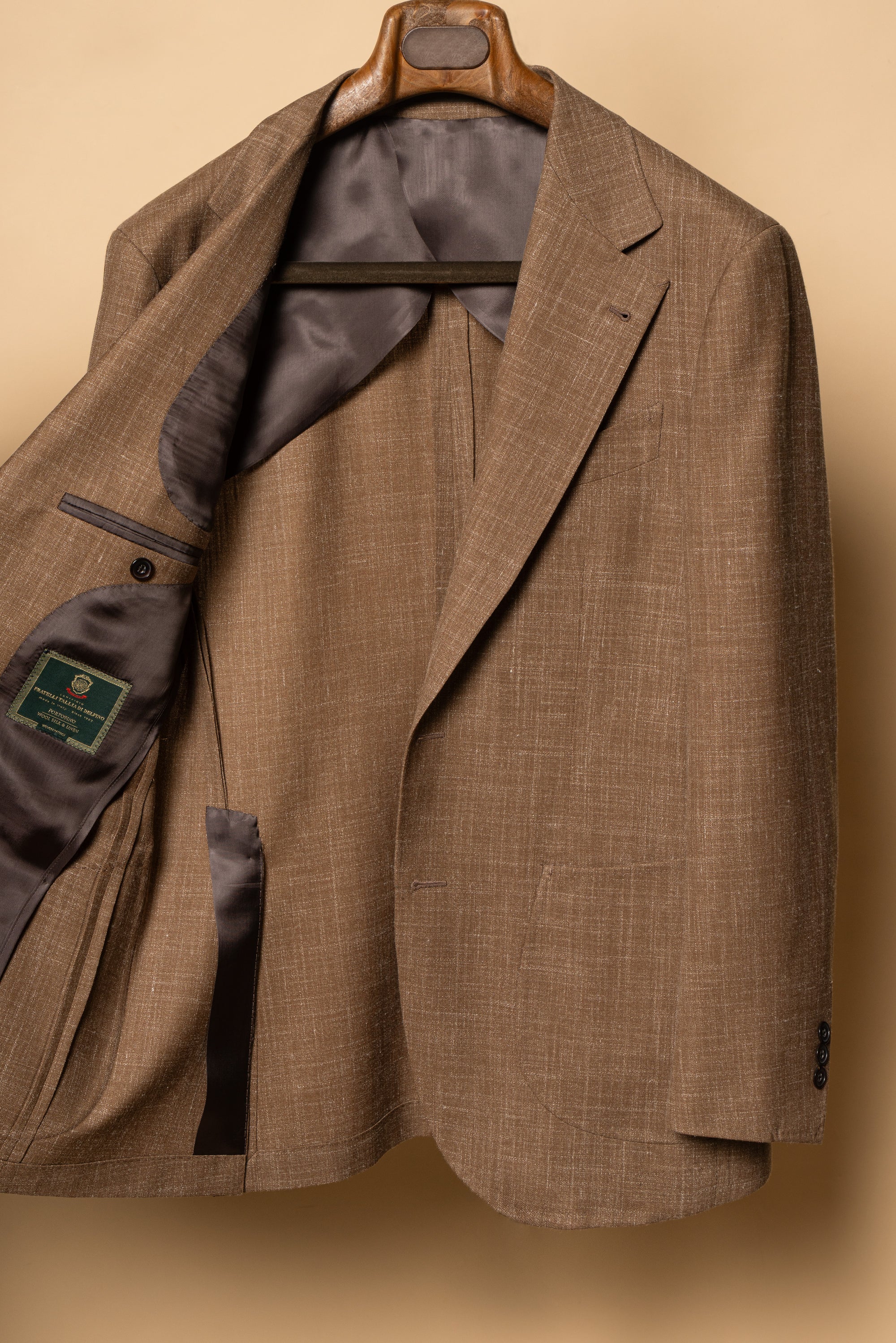 MTO Tangerine Silk Linen Wool Jacket #766