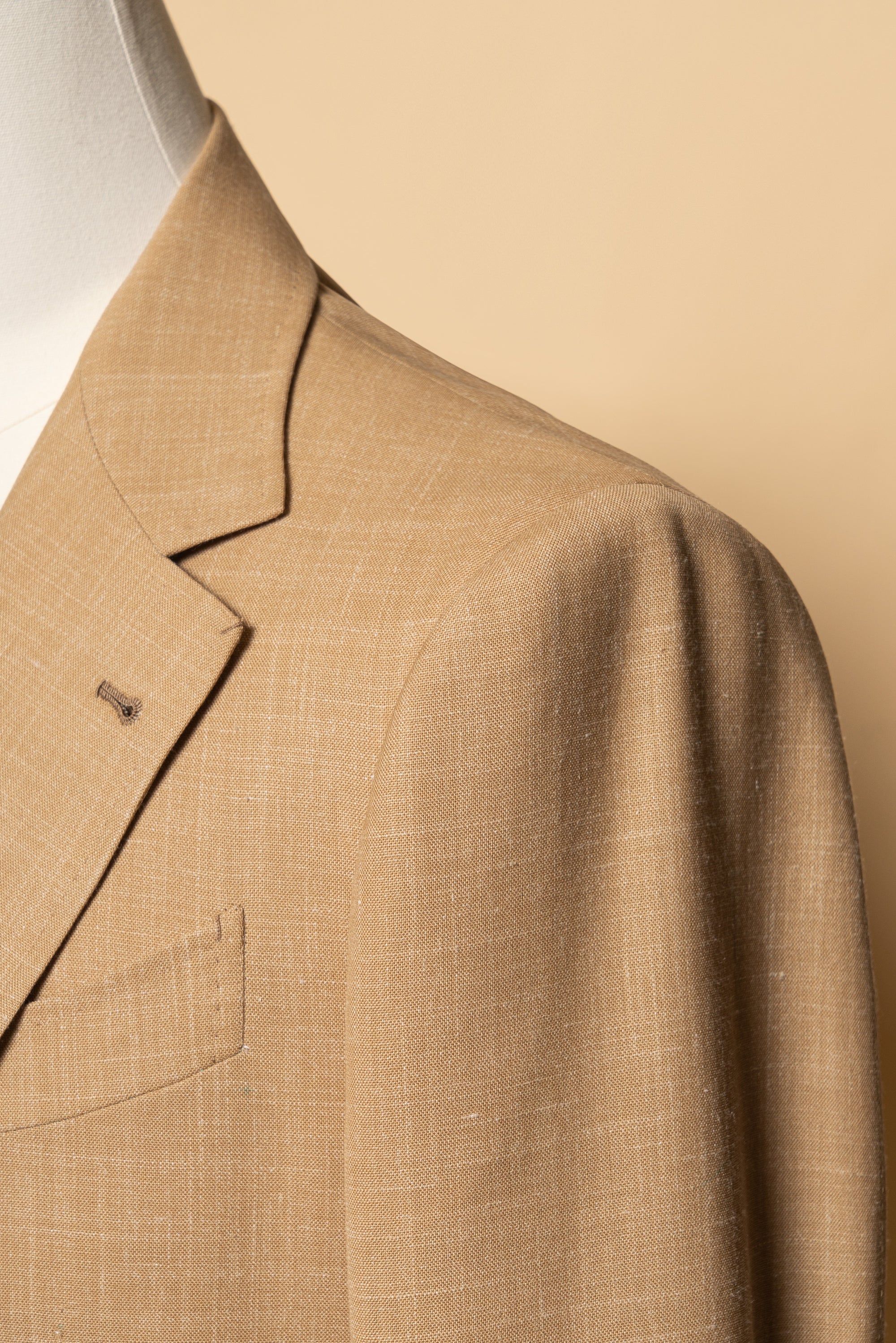 MTO Apricot Silk Linen Wool Jacket #767