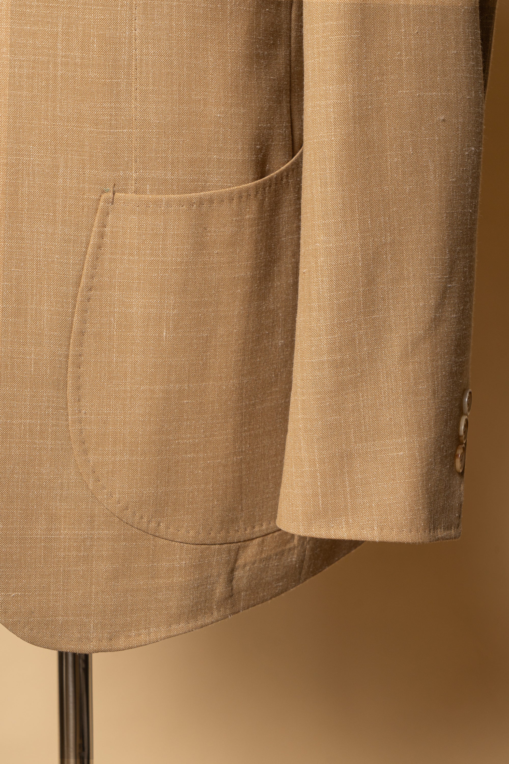 MTO Apricot Silk Linen Wool Jacket #767
