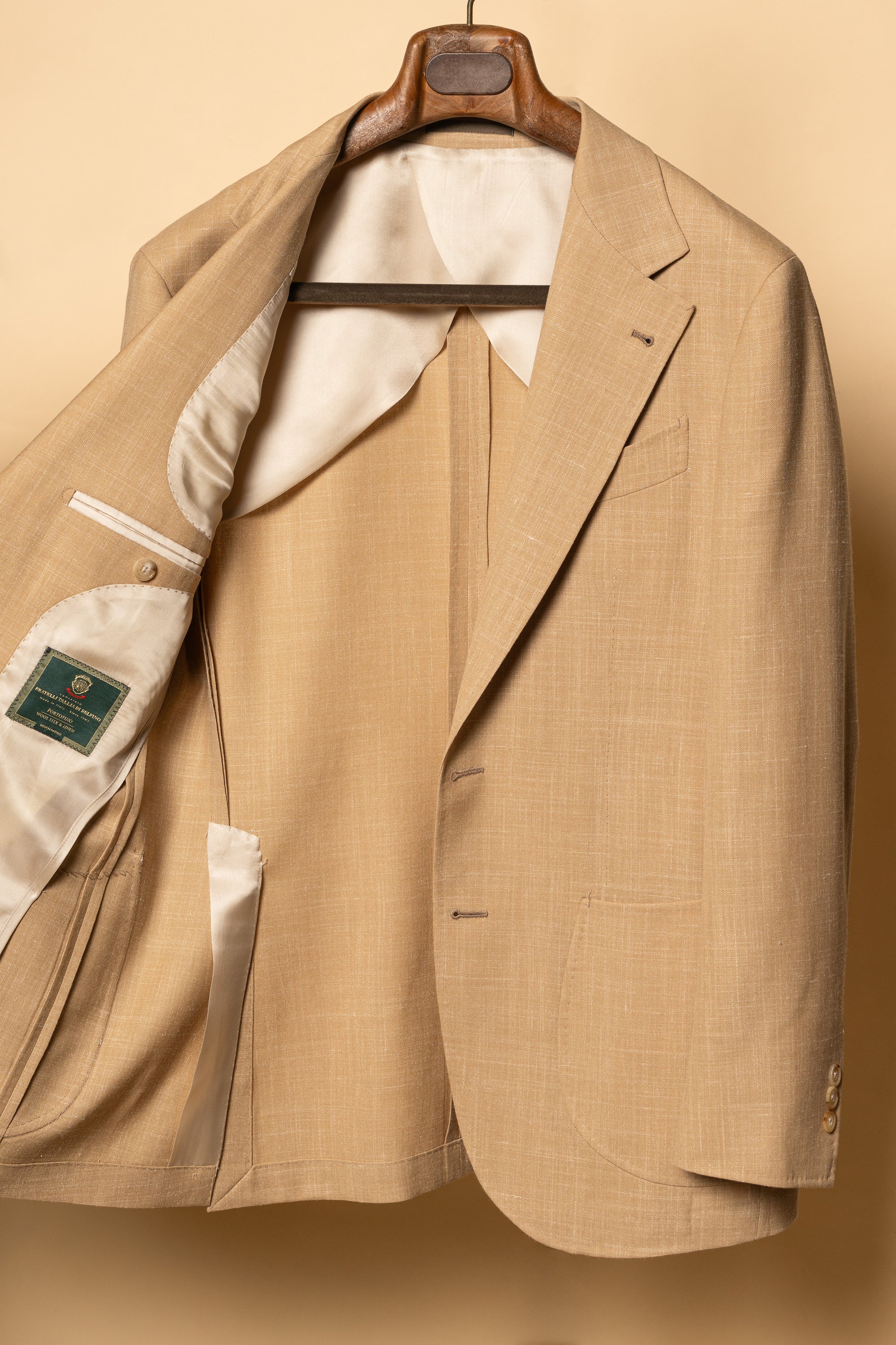 MTO Apricot Silk Linen Wool Jacket #767
