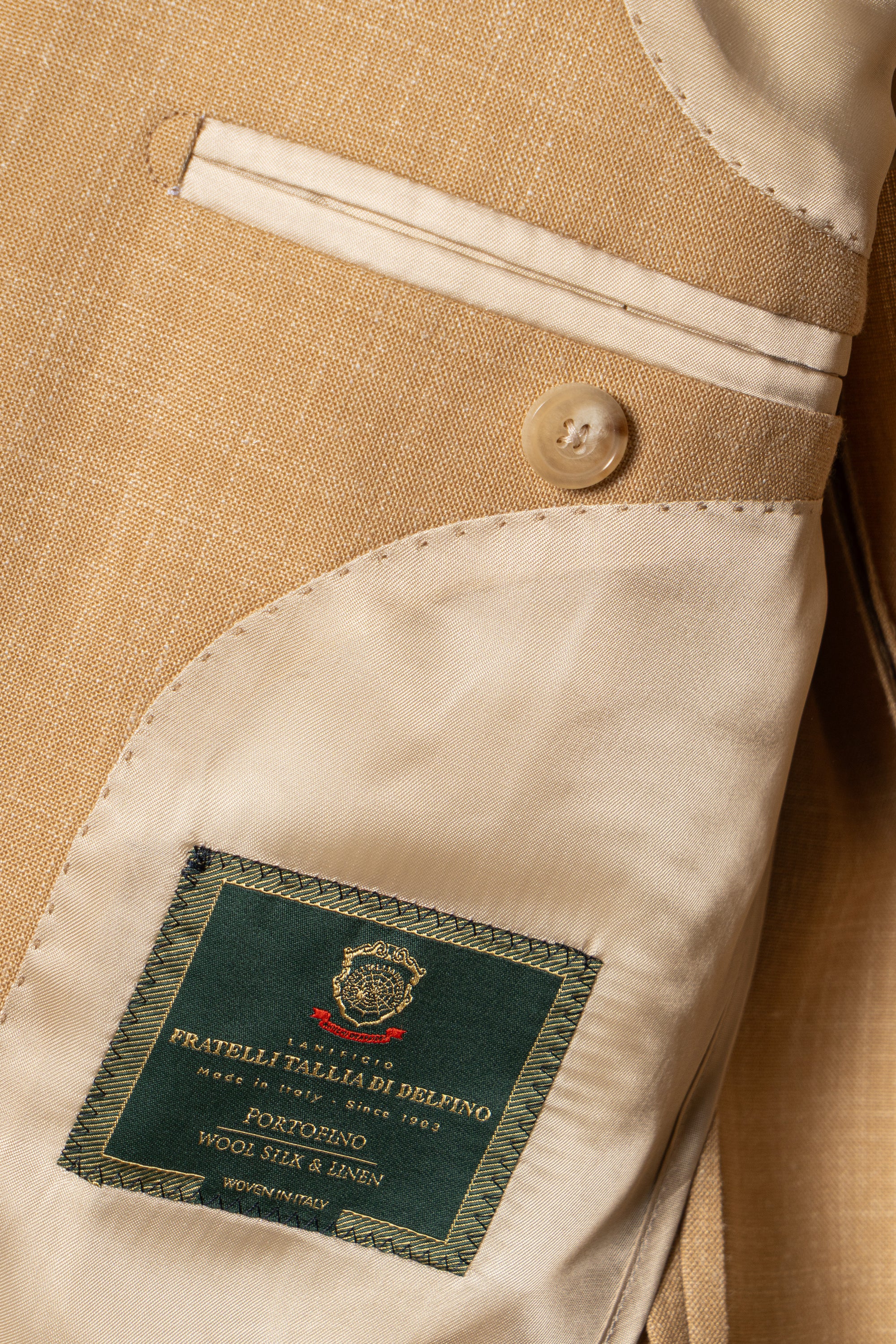 MTO Apricot Silk Linen Wool Jacket #767