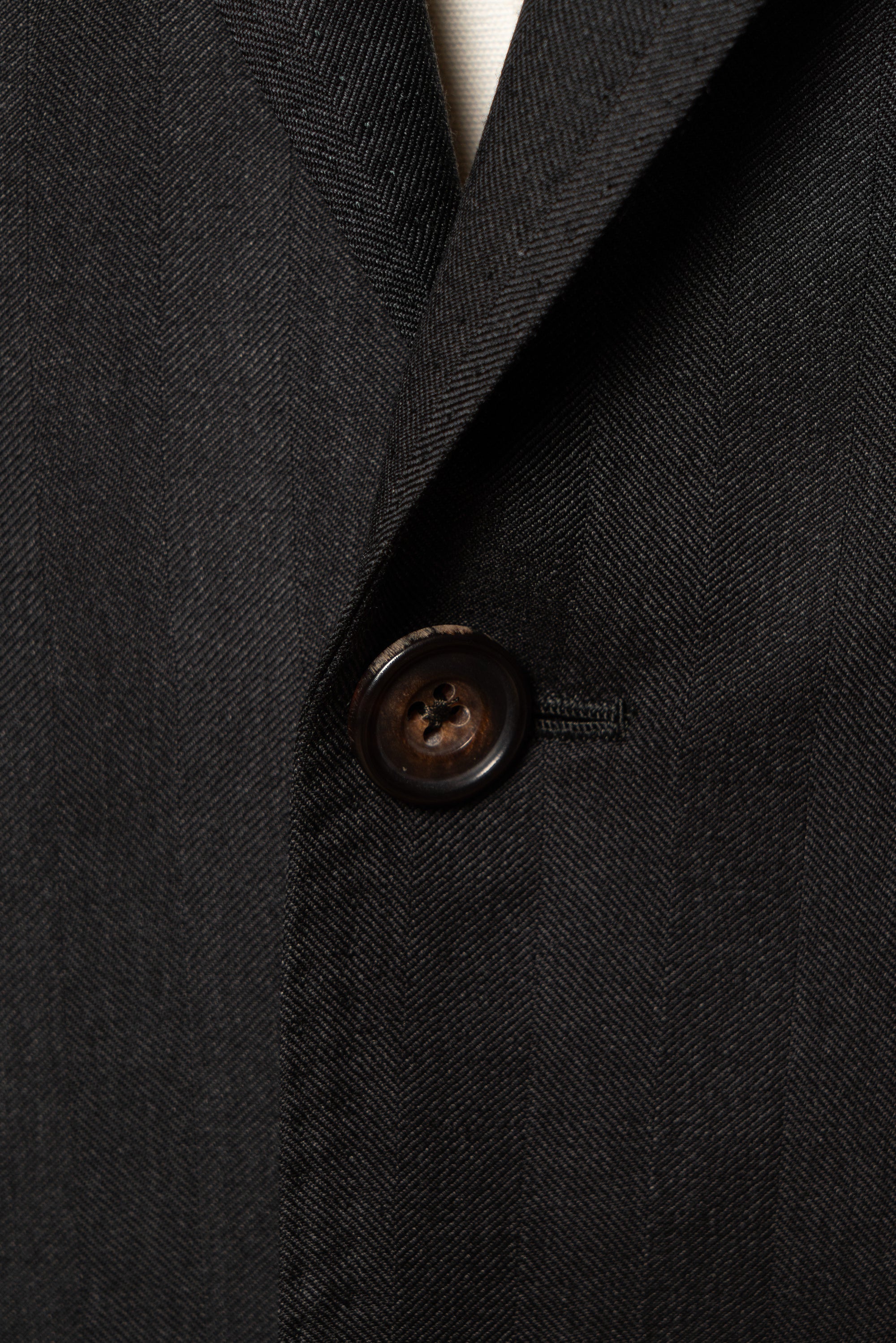 MTO Charcoal Herringbone 120s Wool Suit #746