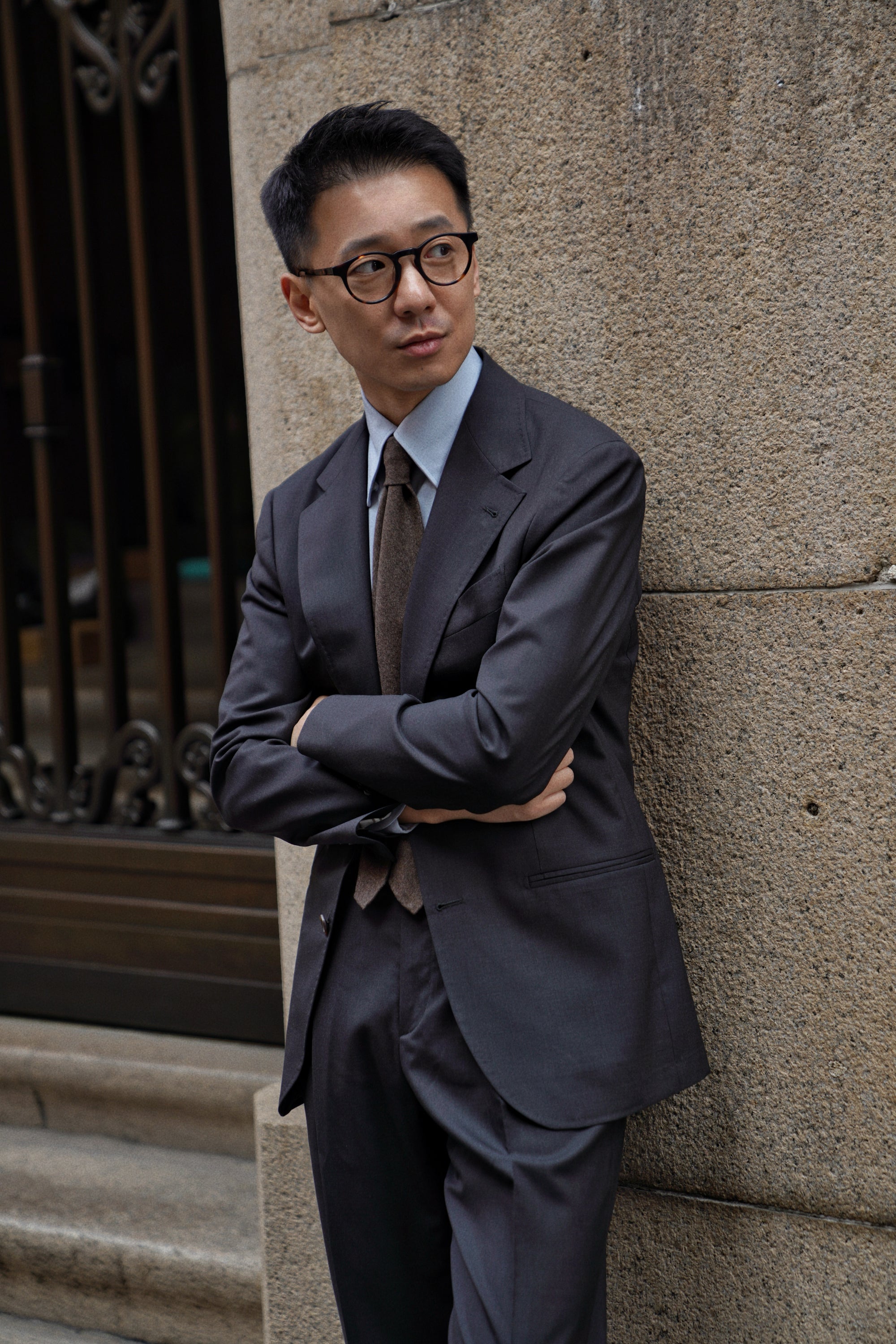 MTO Charcoal High Twist Suit #667