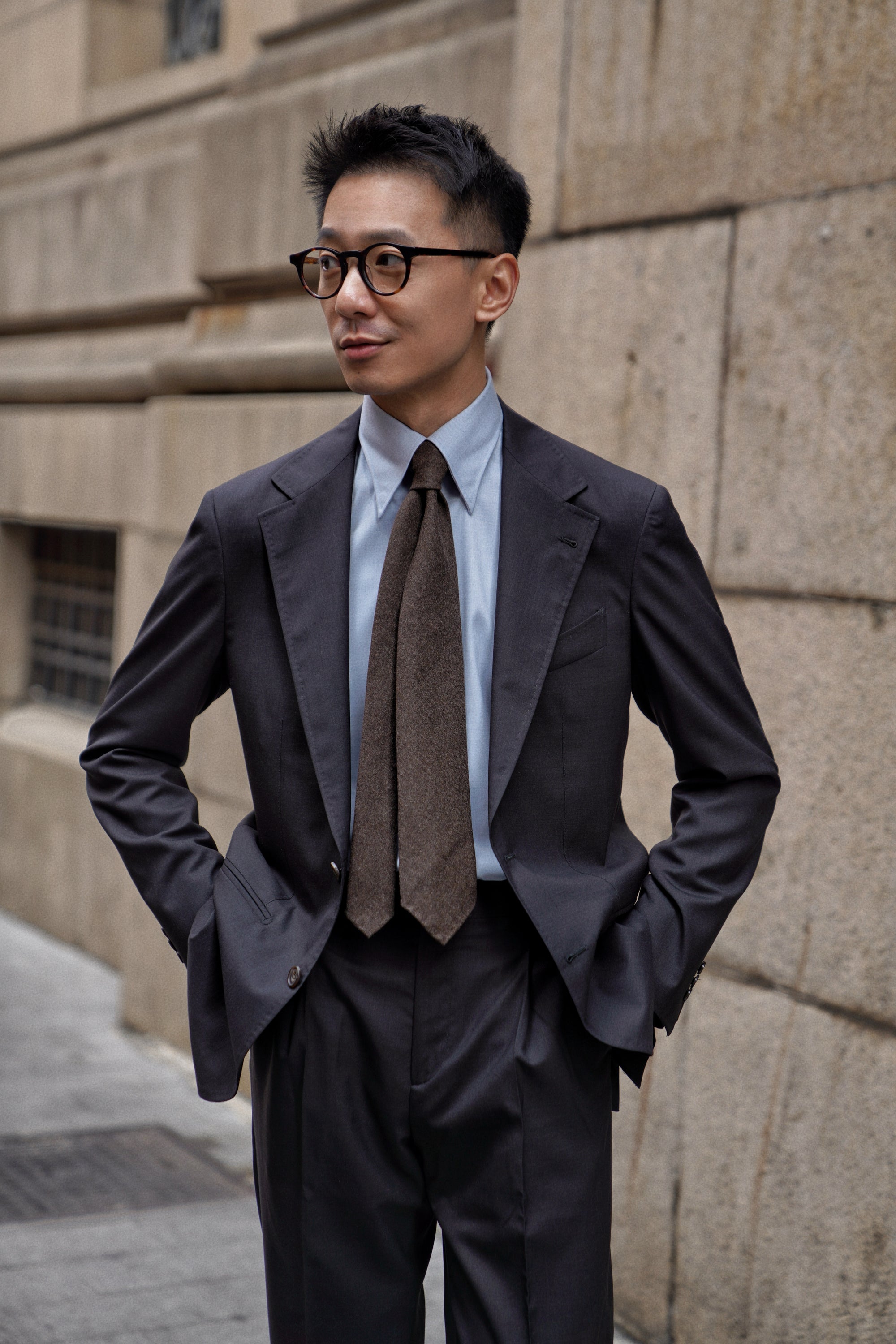 MTO Charcoal High Twist Suit #667