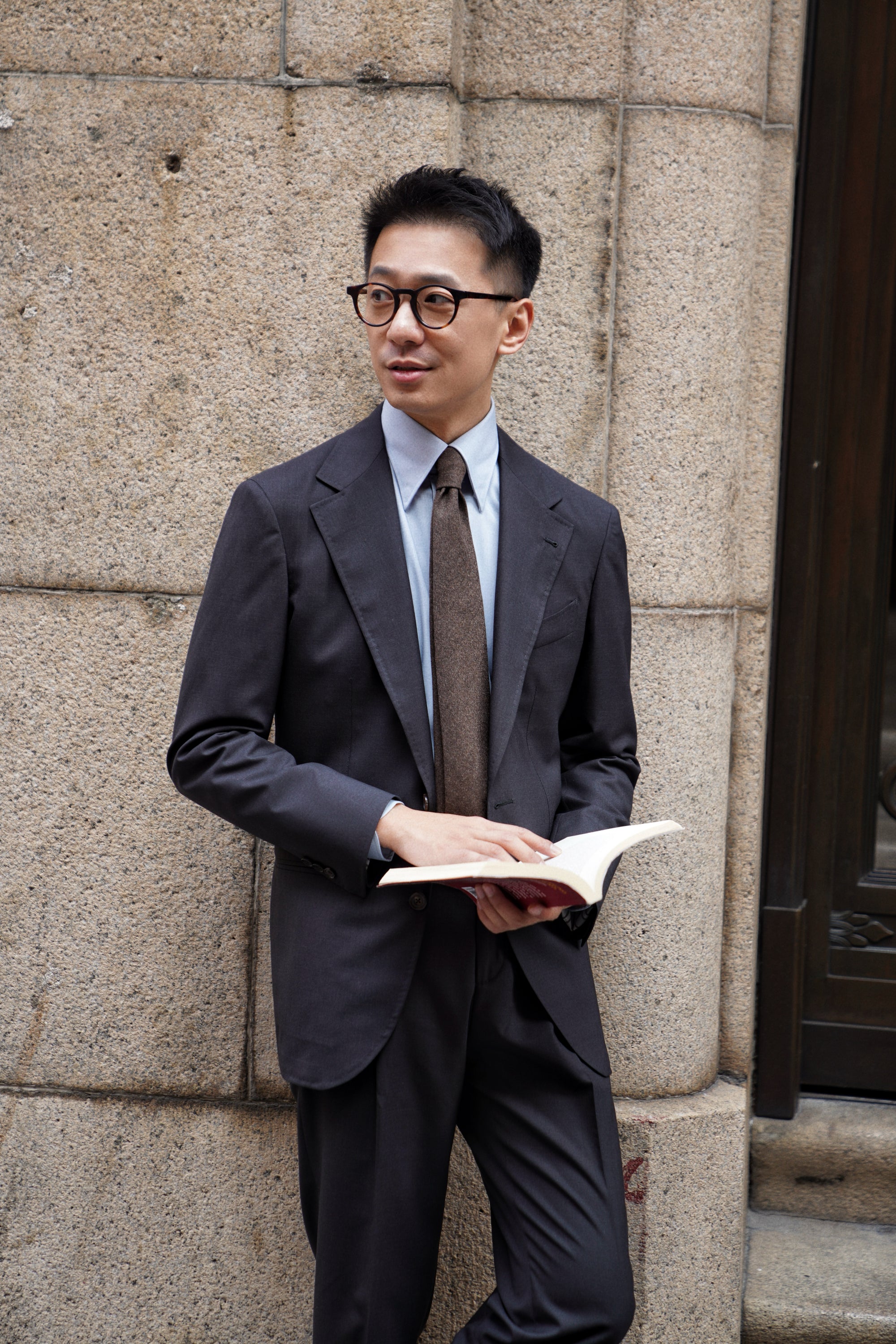 MTO Charcoal High Twist Suit #667