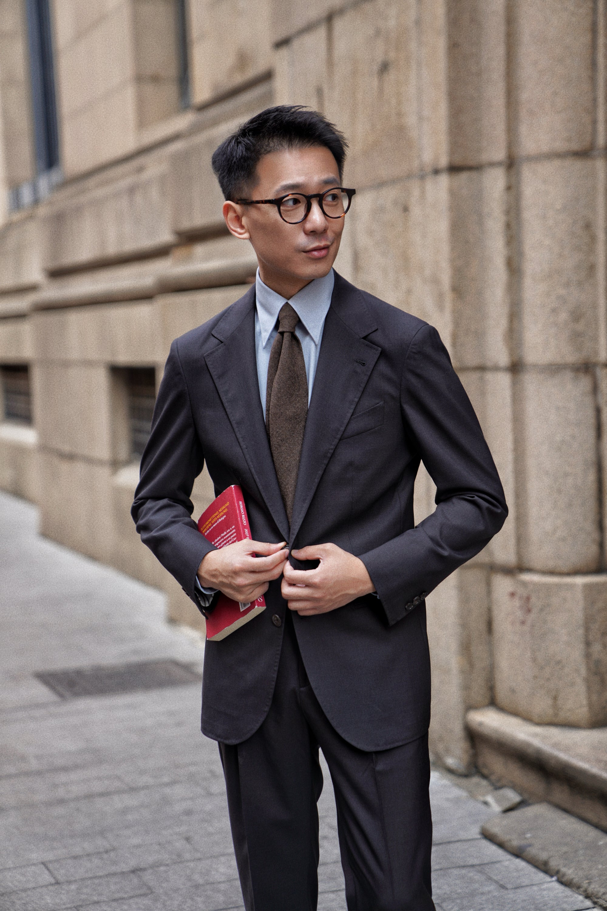 MTO Charcoal High Twist Suit #667