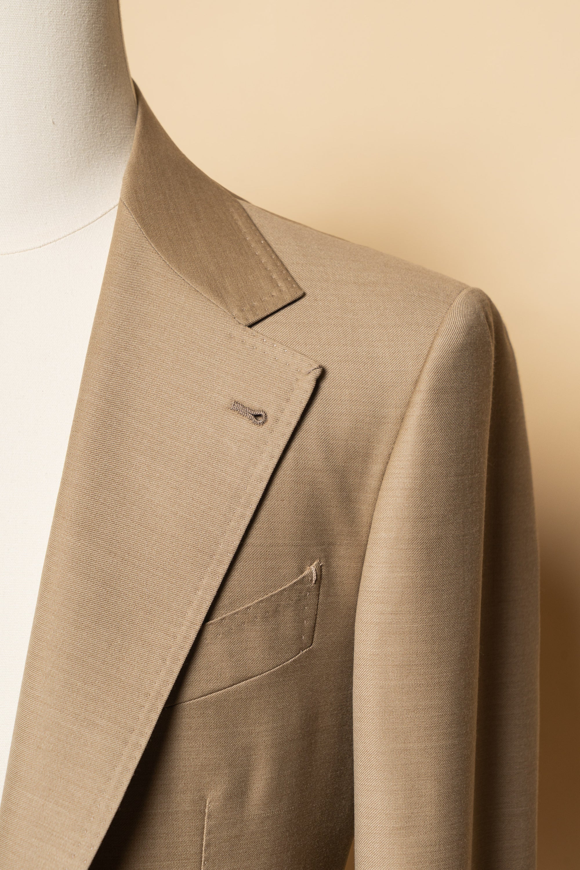 MTO Camel Twill 120s Wool Suit #748