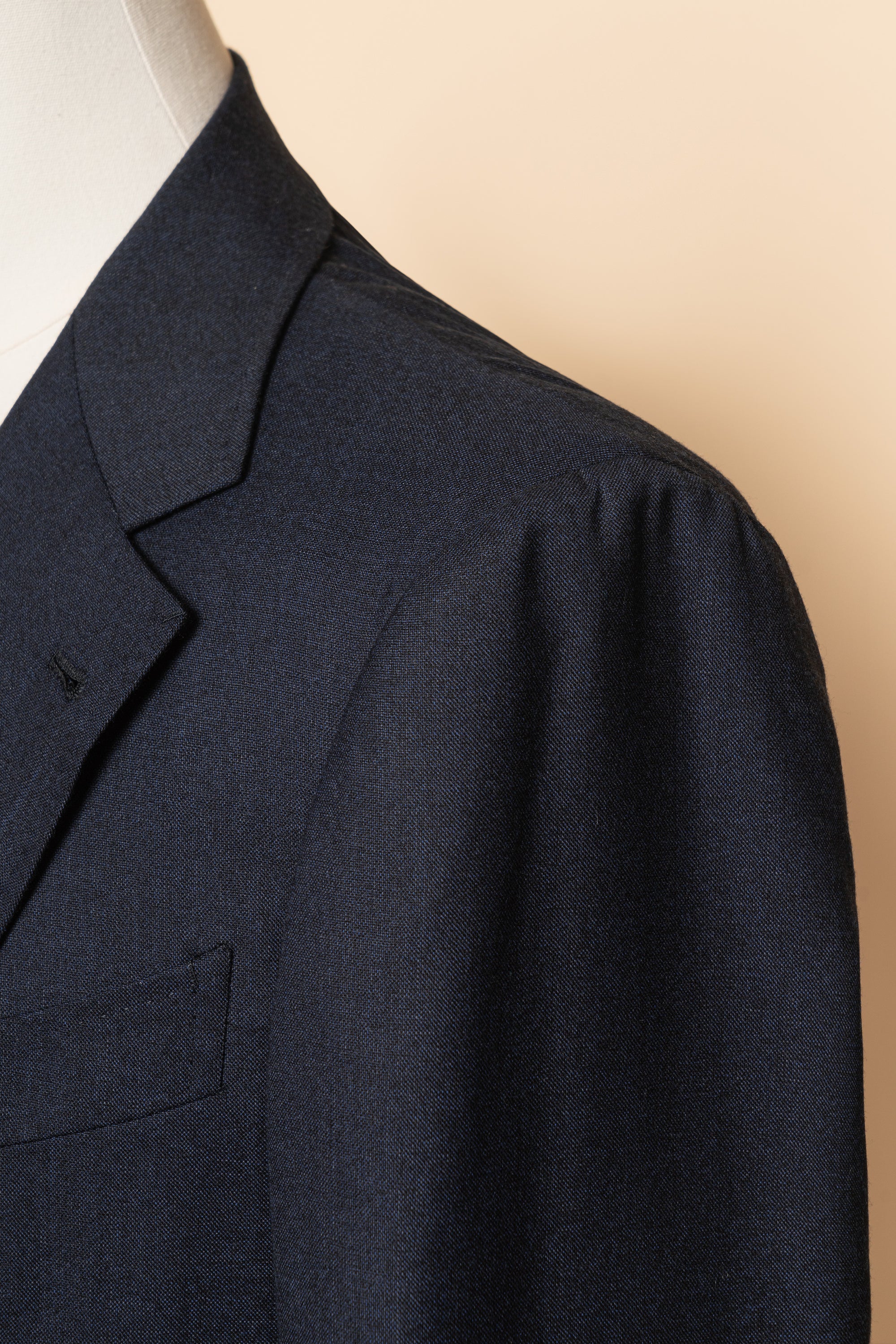 MTO Navy Sharkskin Suit (Vintage Scabal) #500