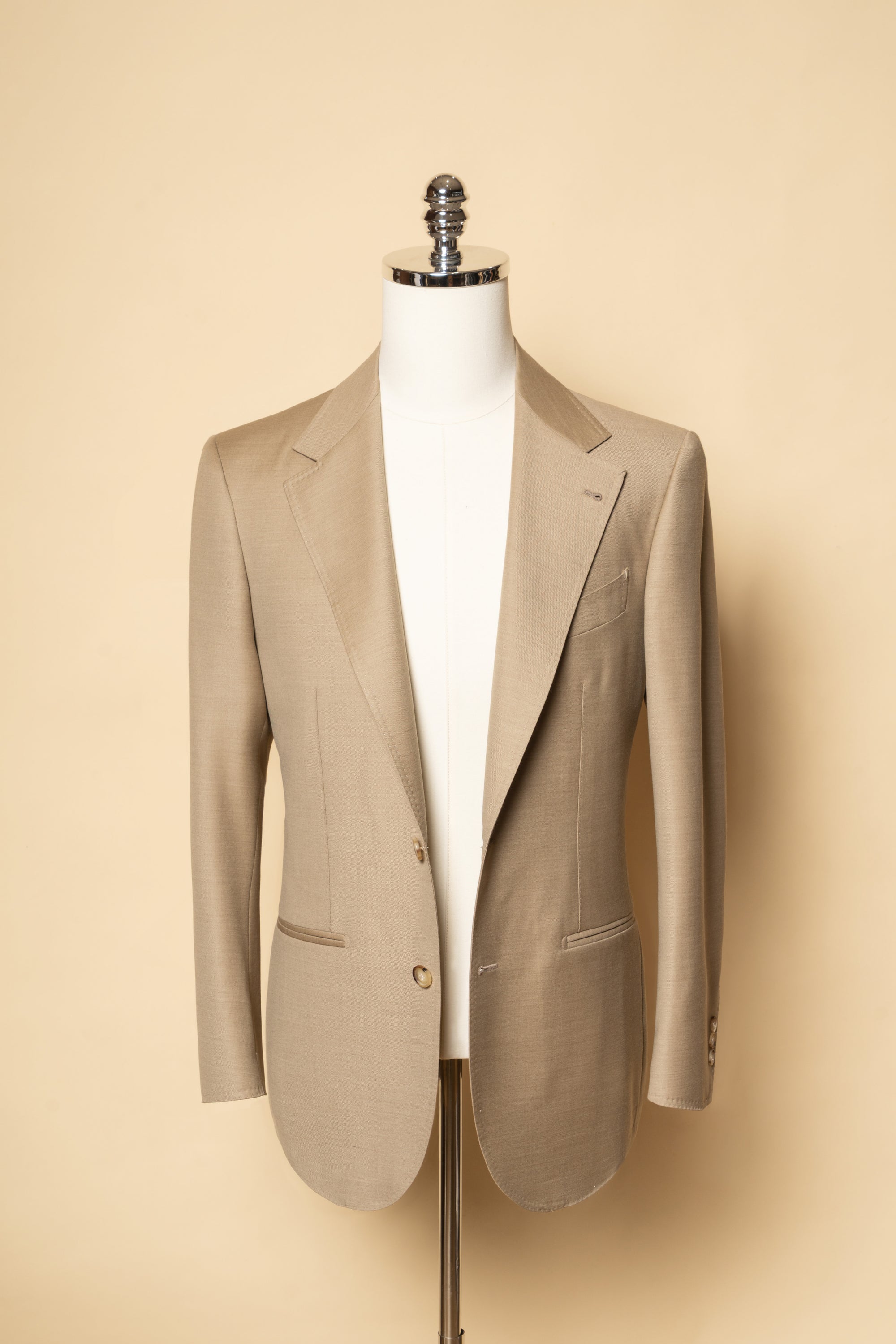 MTO Camel Twill 120s Wool Suit #748