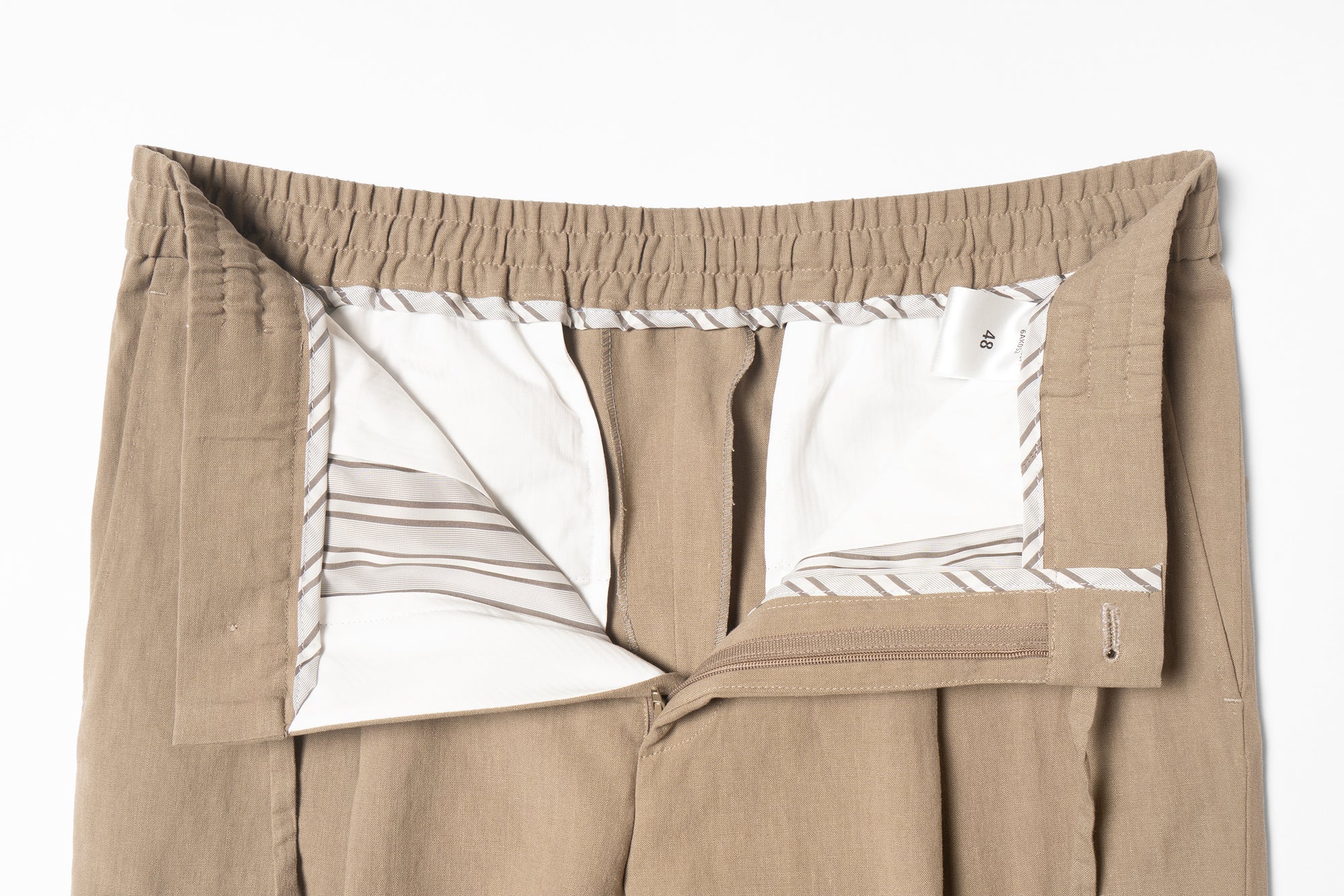 MTO Solbiati Art Du Lin Linen Drawstring Trousers