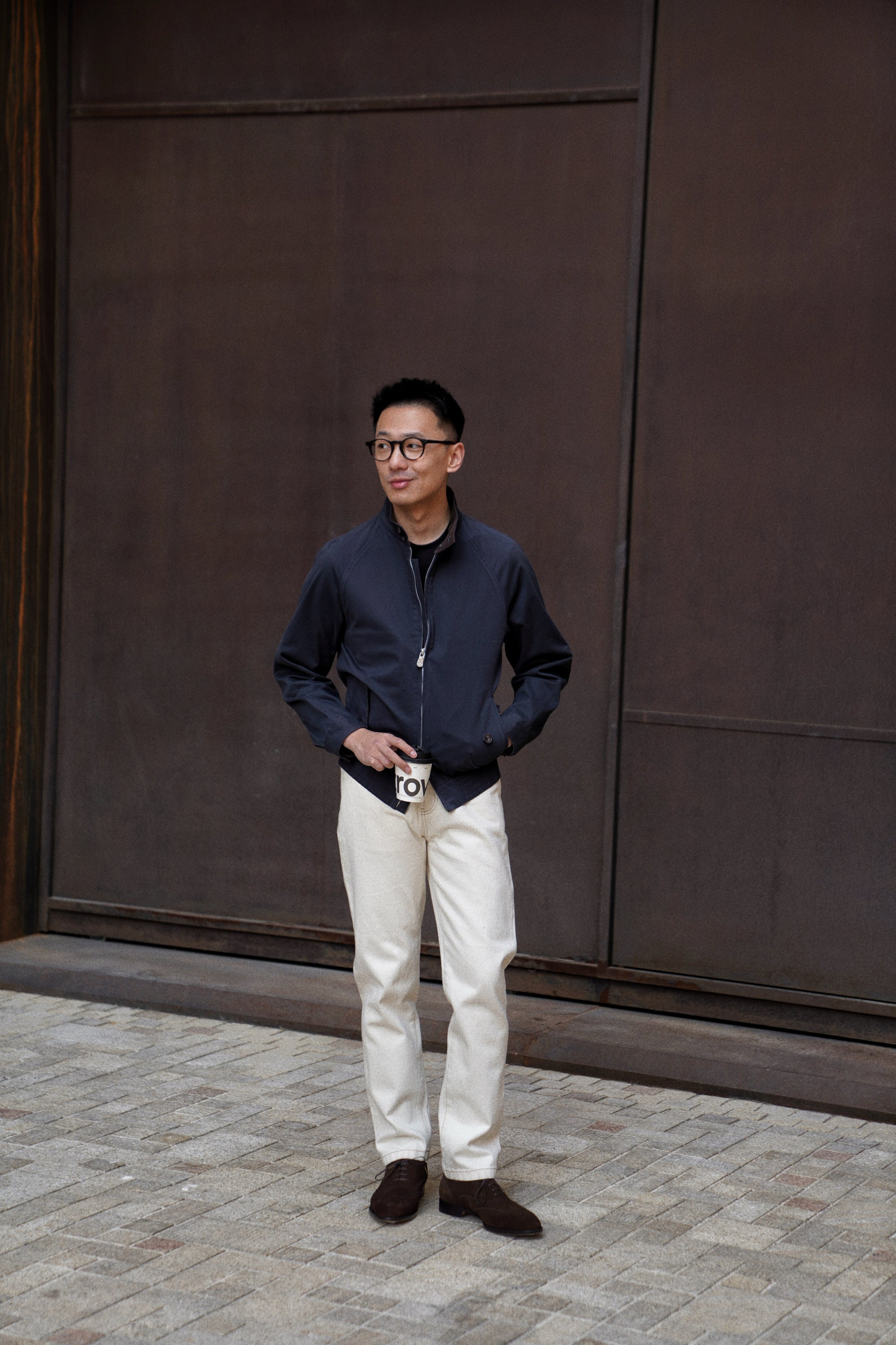 Navy Cotton Blending G9 Jacket #244