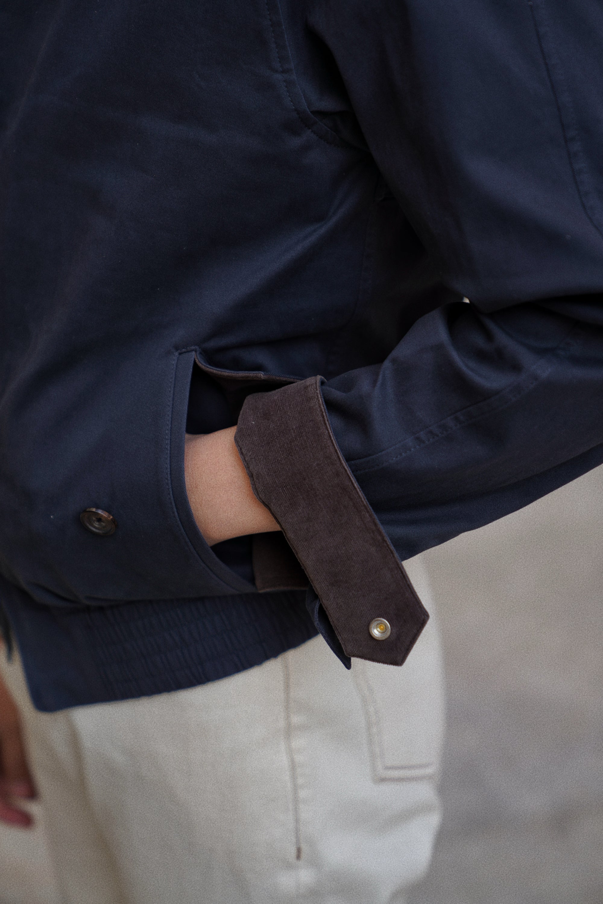 Navy Cotton Blending G9 Jacket #244