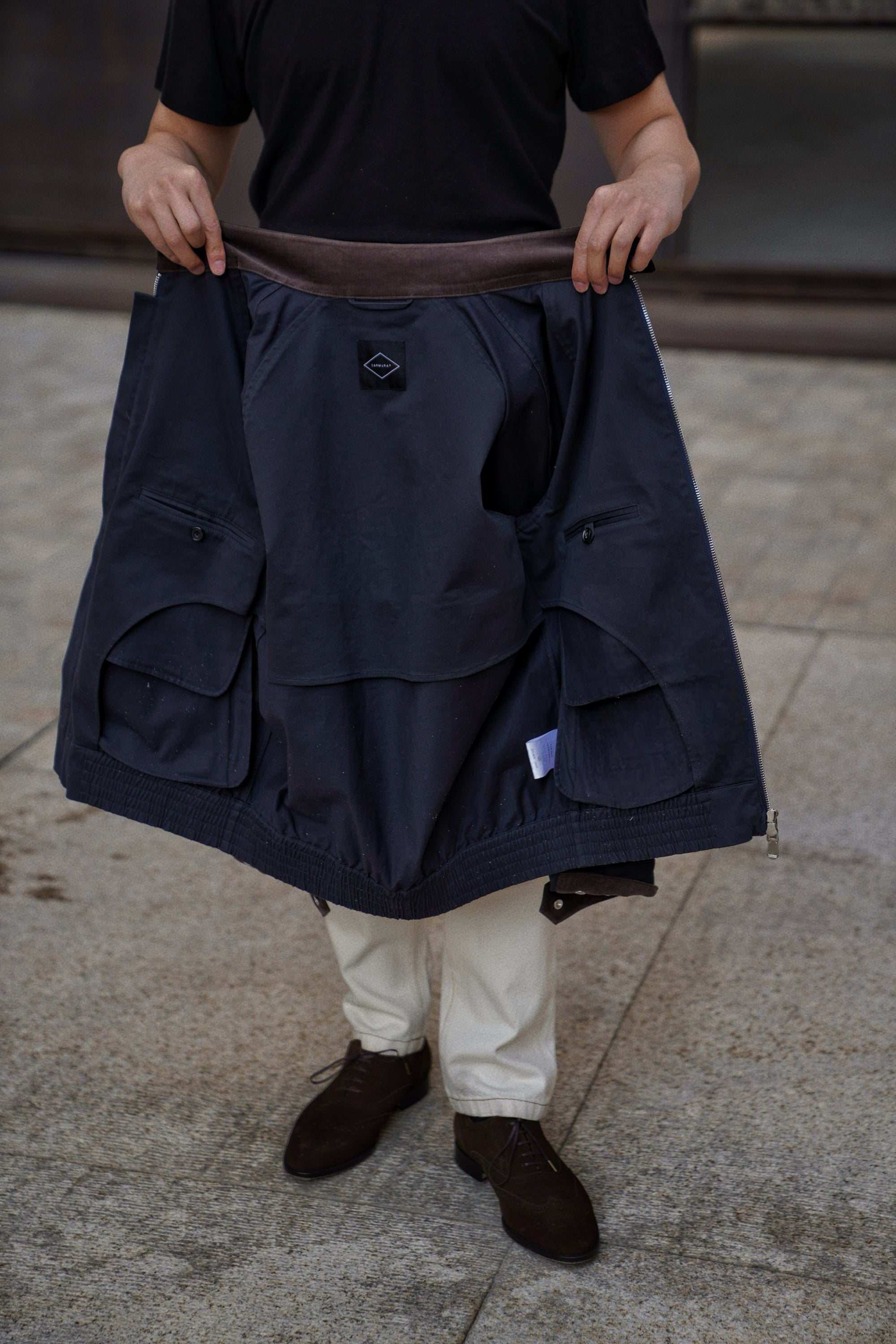 Navy Cotton Blending G9 Jacket #244