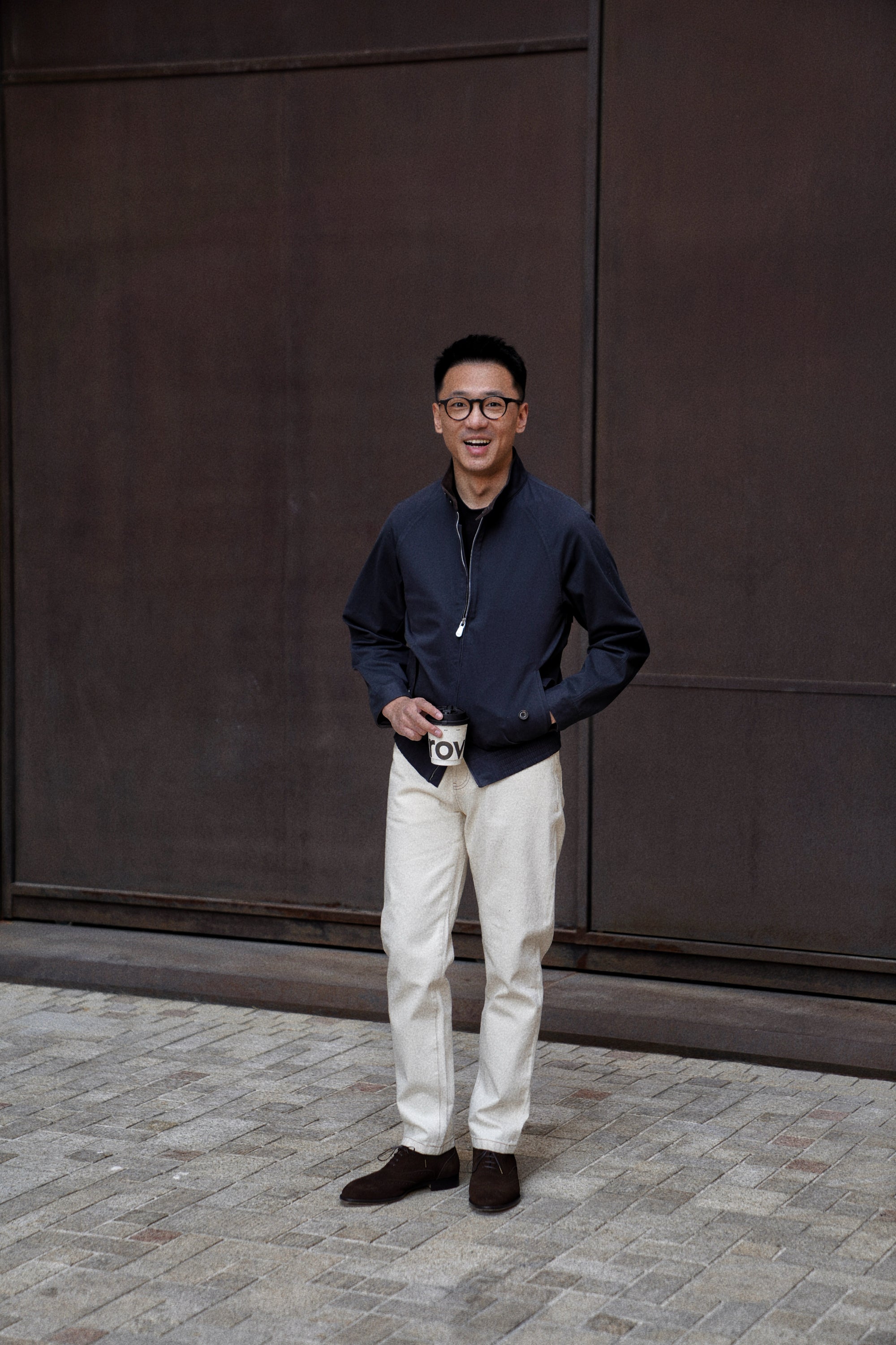 Navy Cotton Blending G9 Jacket #244