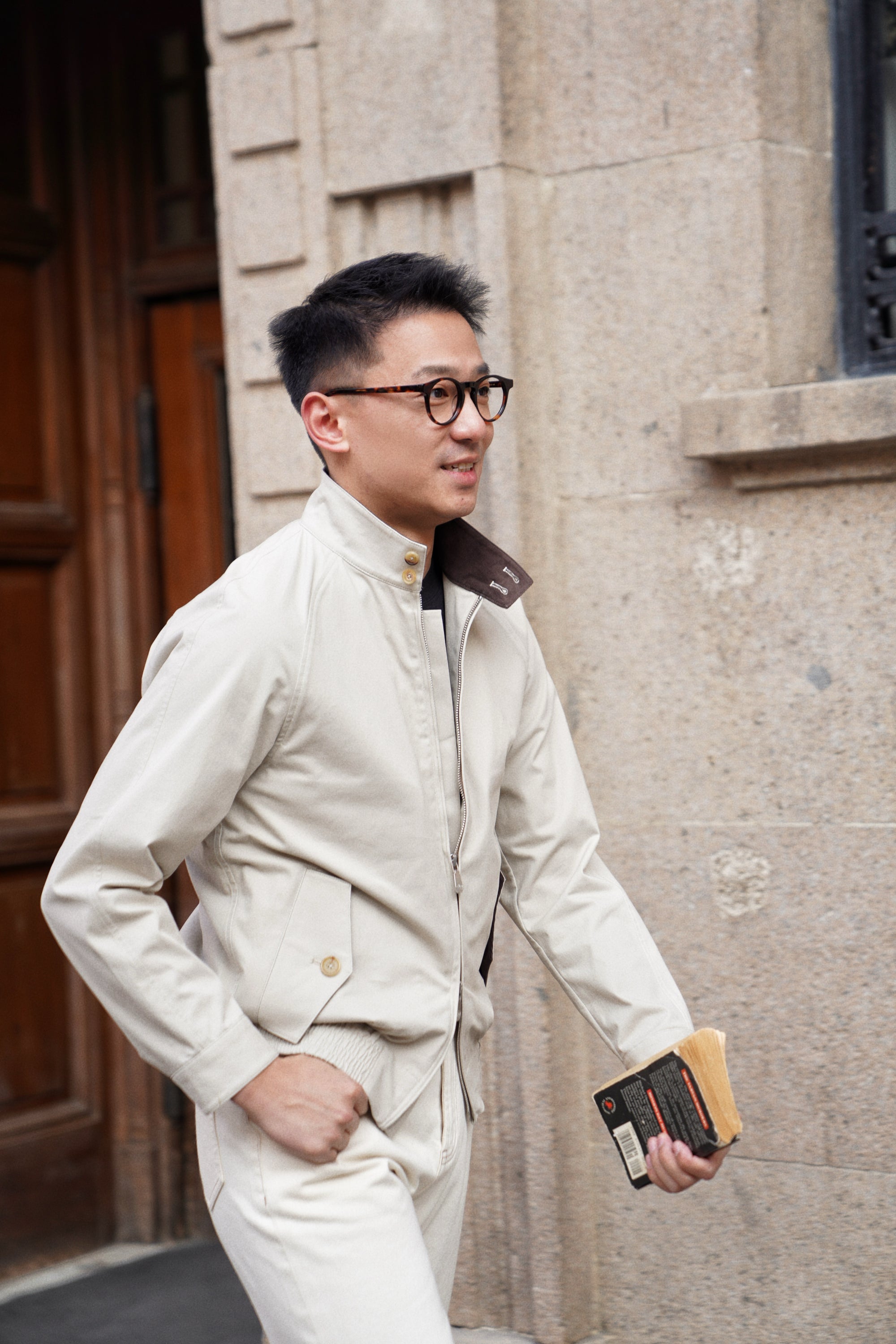 Beige Cotton Blending G9 Jacket #242