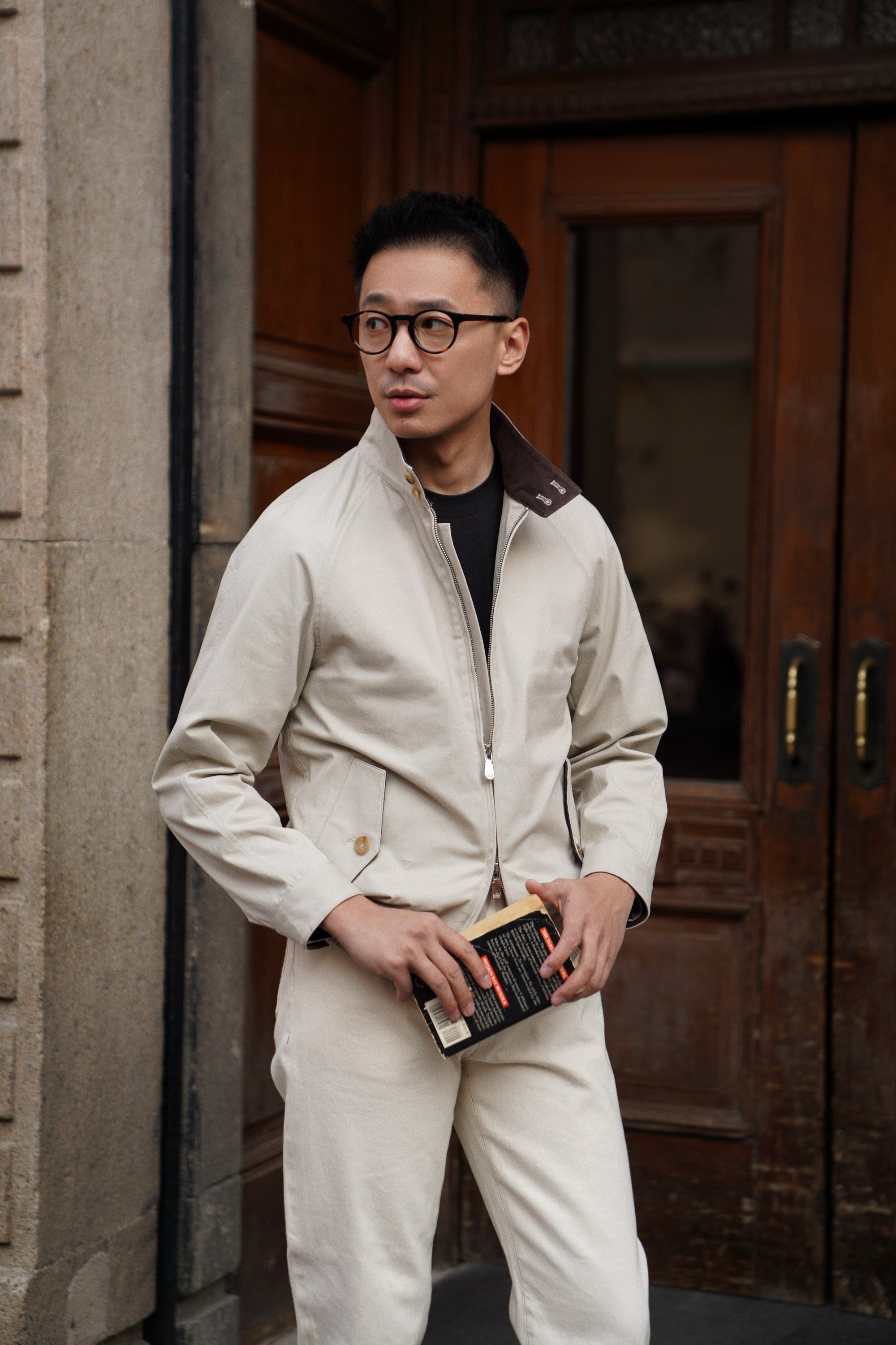 Beige Cotton Blending G9 Jacket #242
