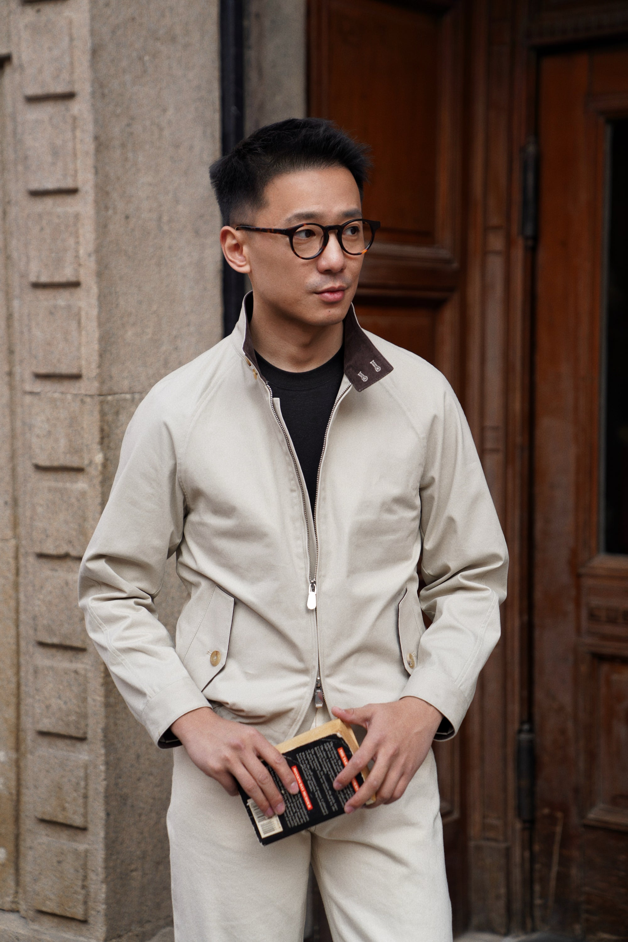 Beige Cotton Blending G9 Jacket #242
