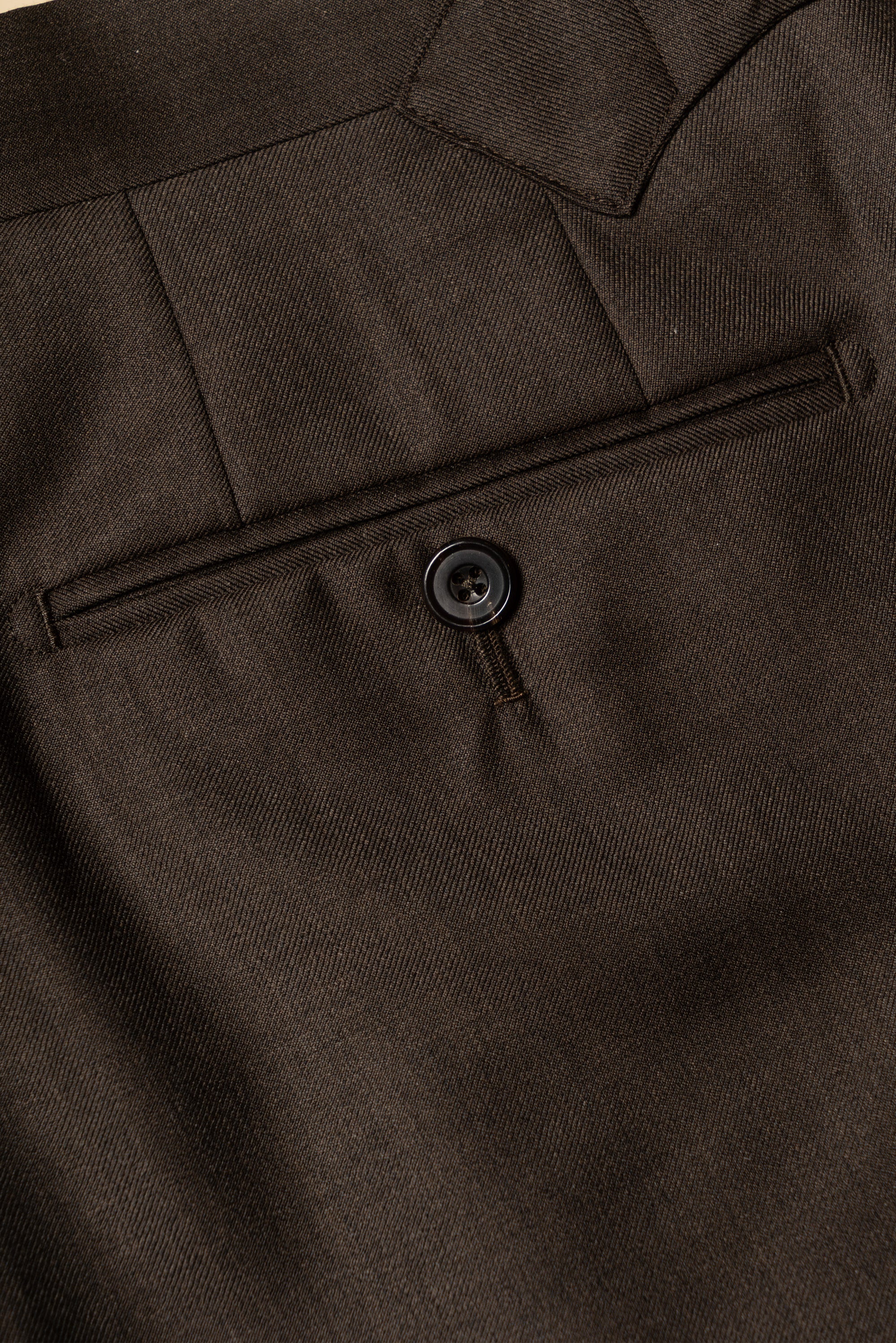 MTO Brown Twill 120s Wool Suit #713