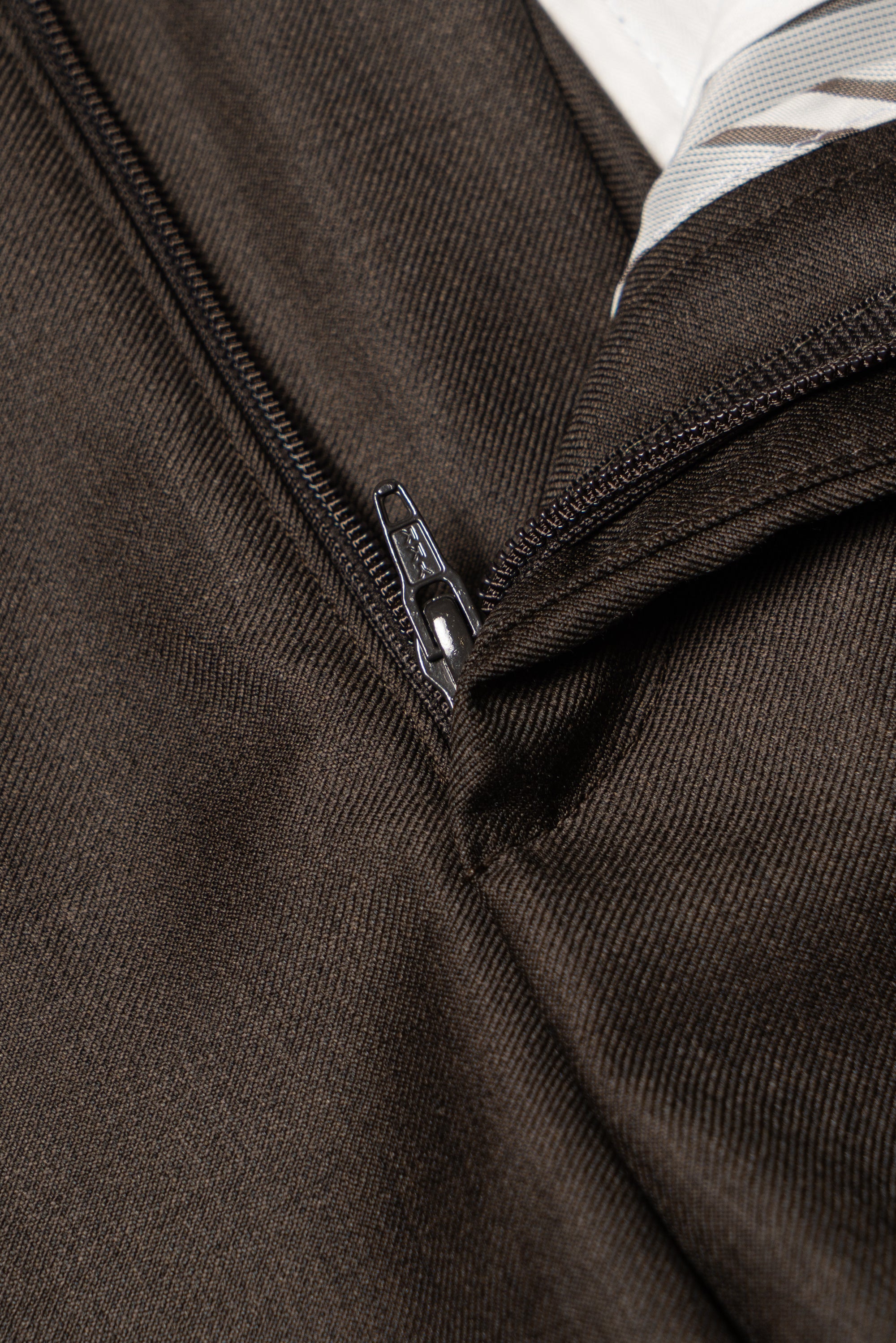 MTO Brown Twill 120s Wool Suit #713