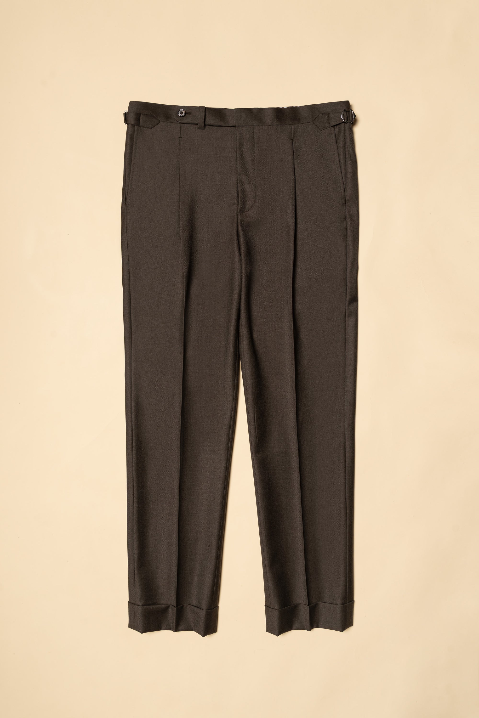 MTO Brown Twill 120s Wool Suit #713