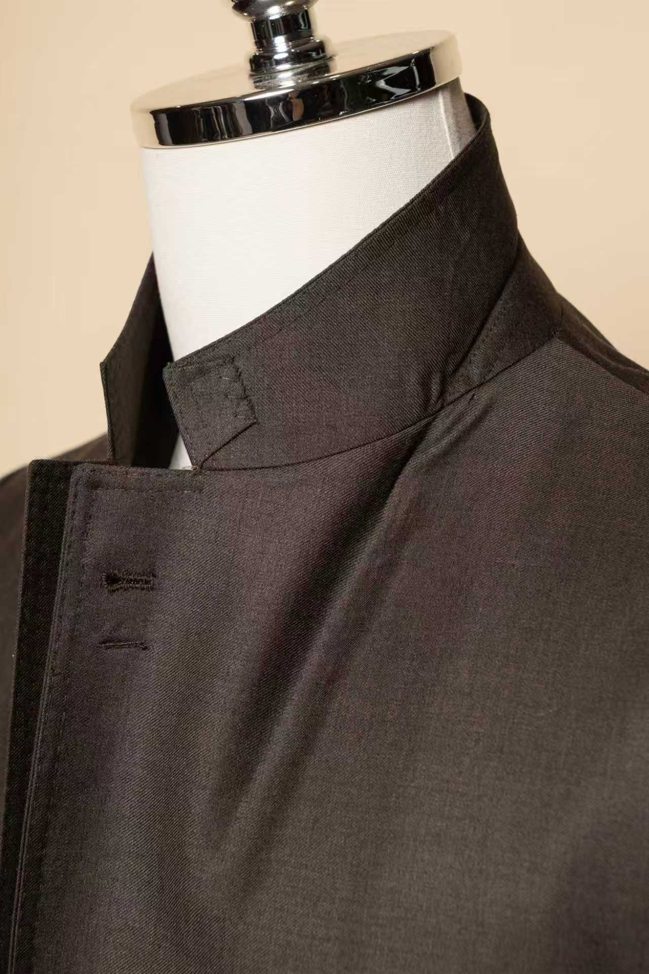 MTO Brown Twill 120s Wool Suit #713