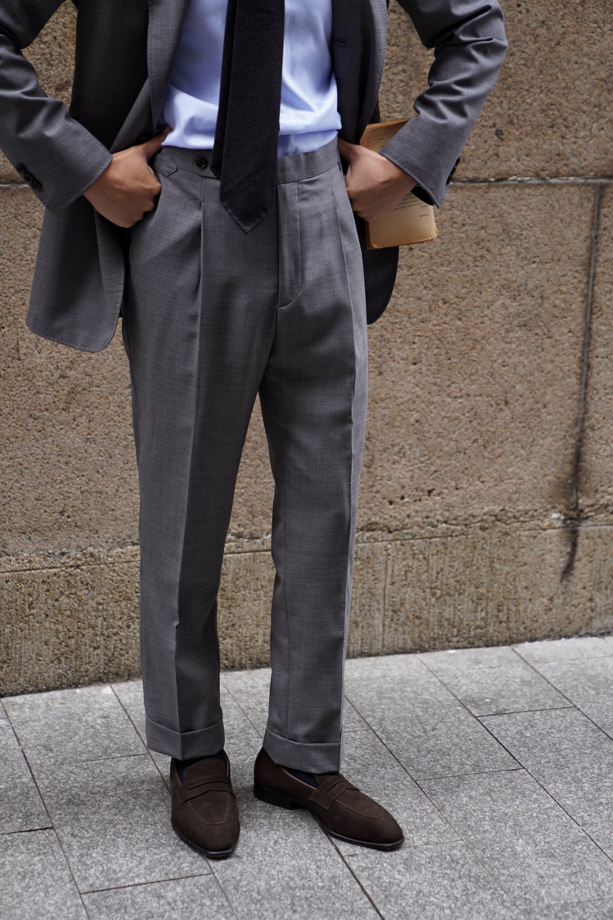 Adamello “Torino” Dark Brown Suede Penny Loafer