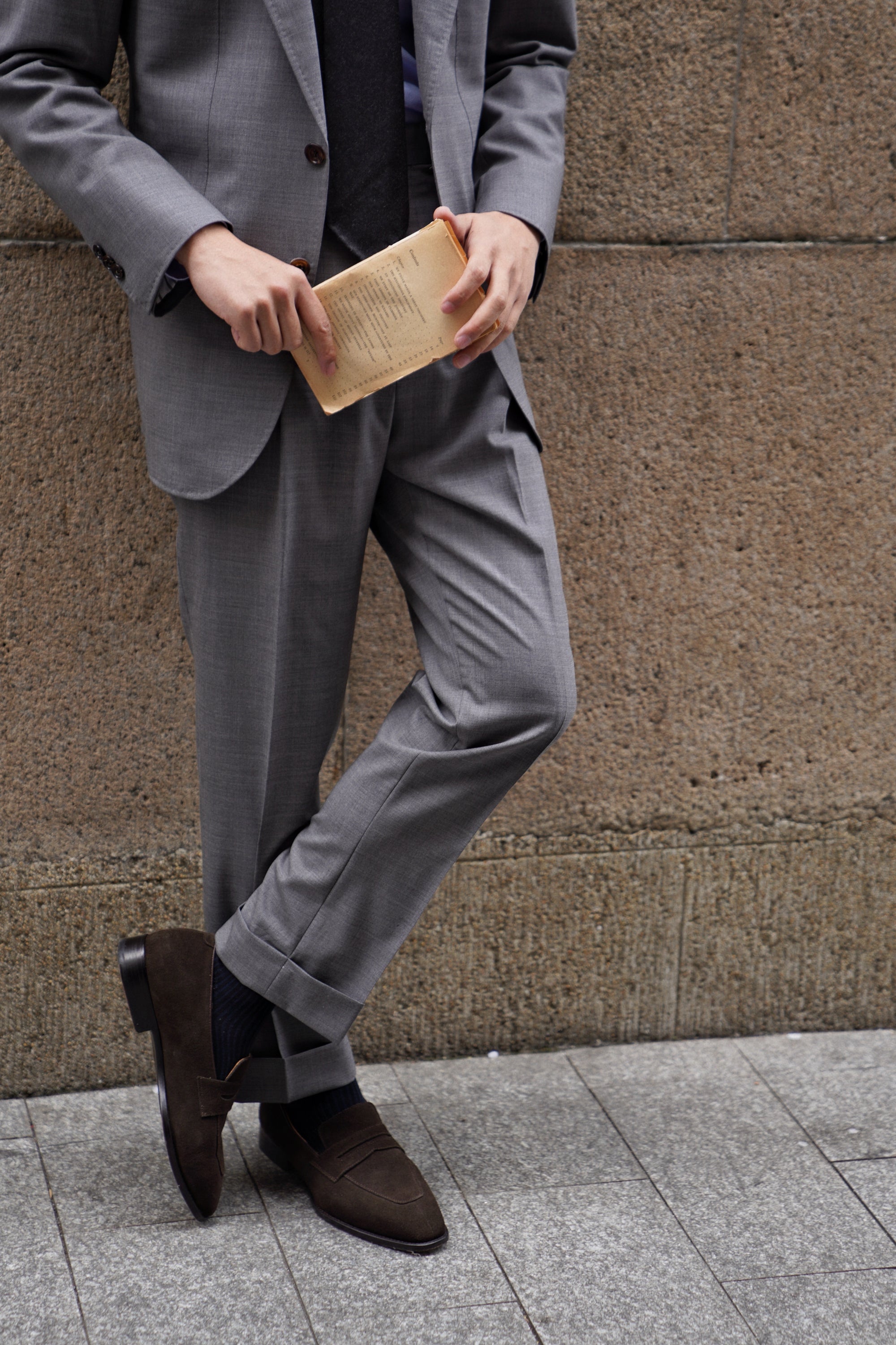 Adamello “Torino” Dark Brown Suede Penny Loafer
