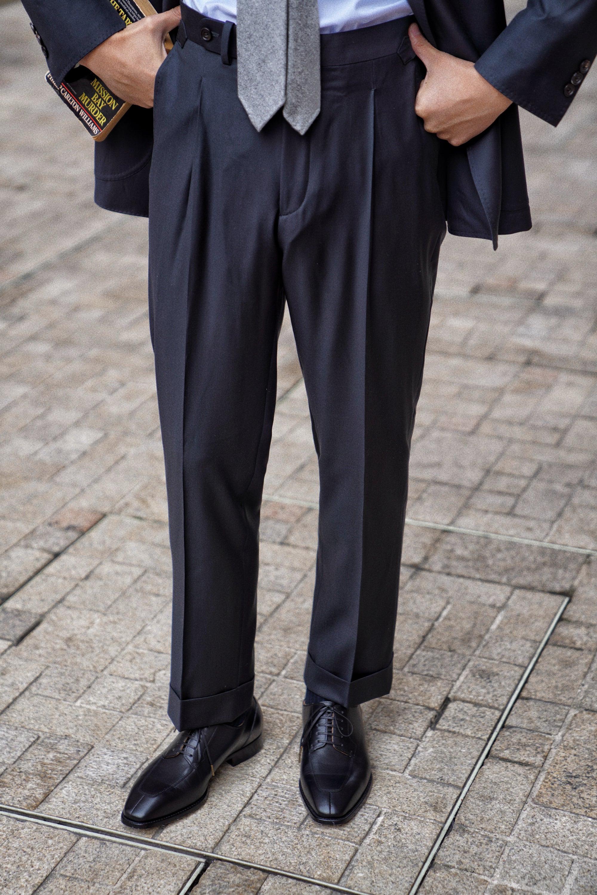 Adamello “Bologna” Black Calf Split-Toe Derby