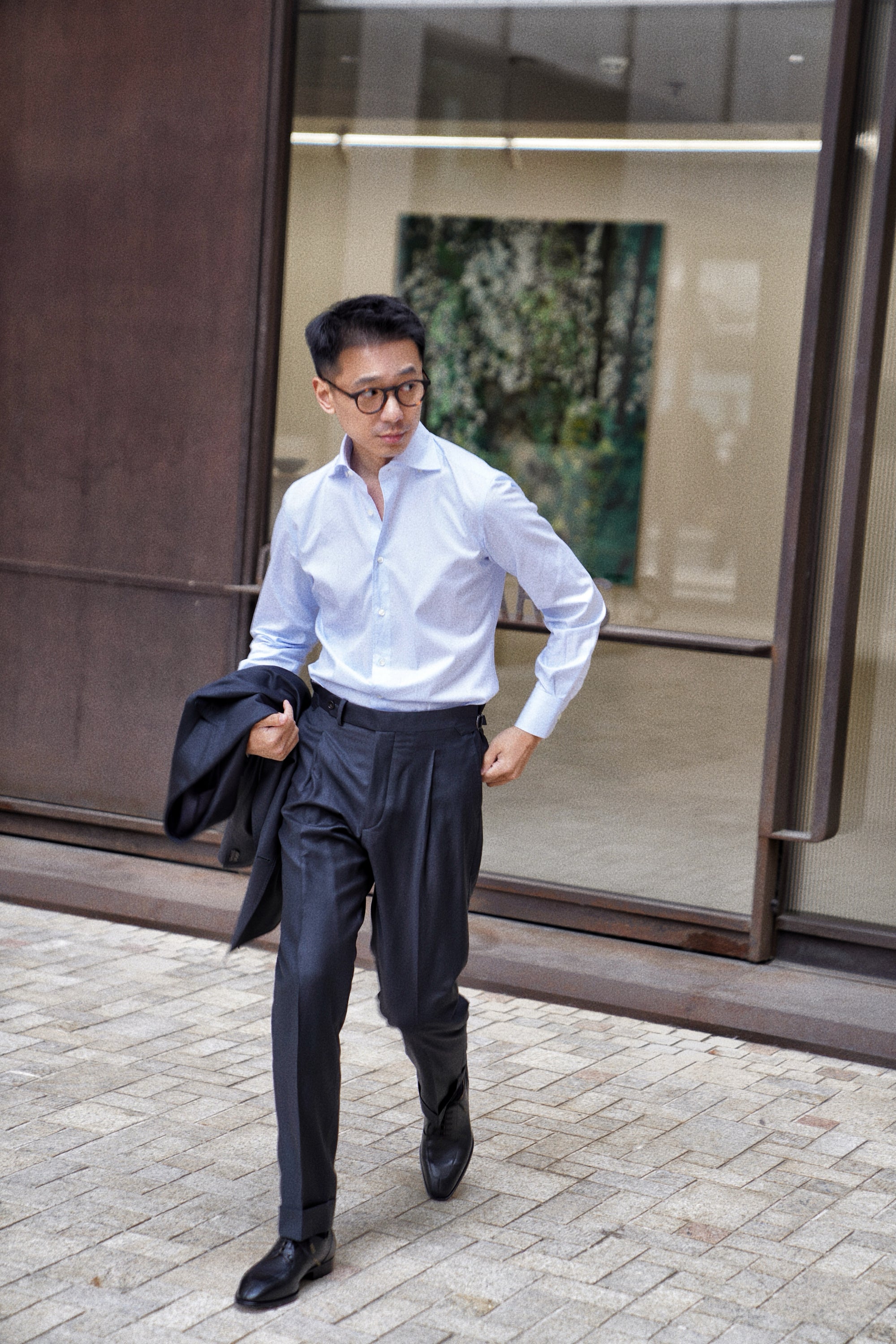 Adamello “Bologna” Black Calf Split-Toe Derby