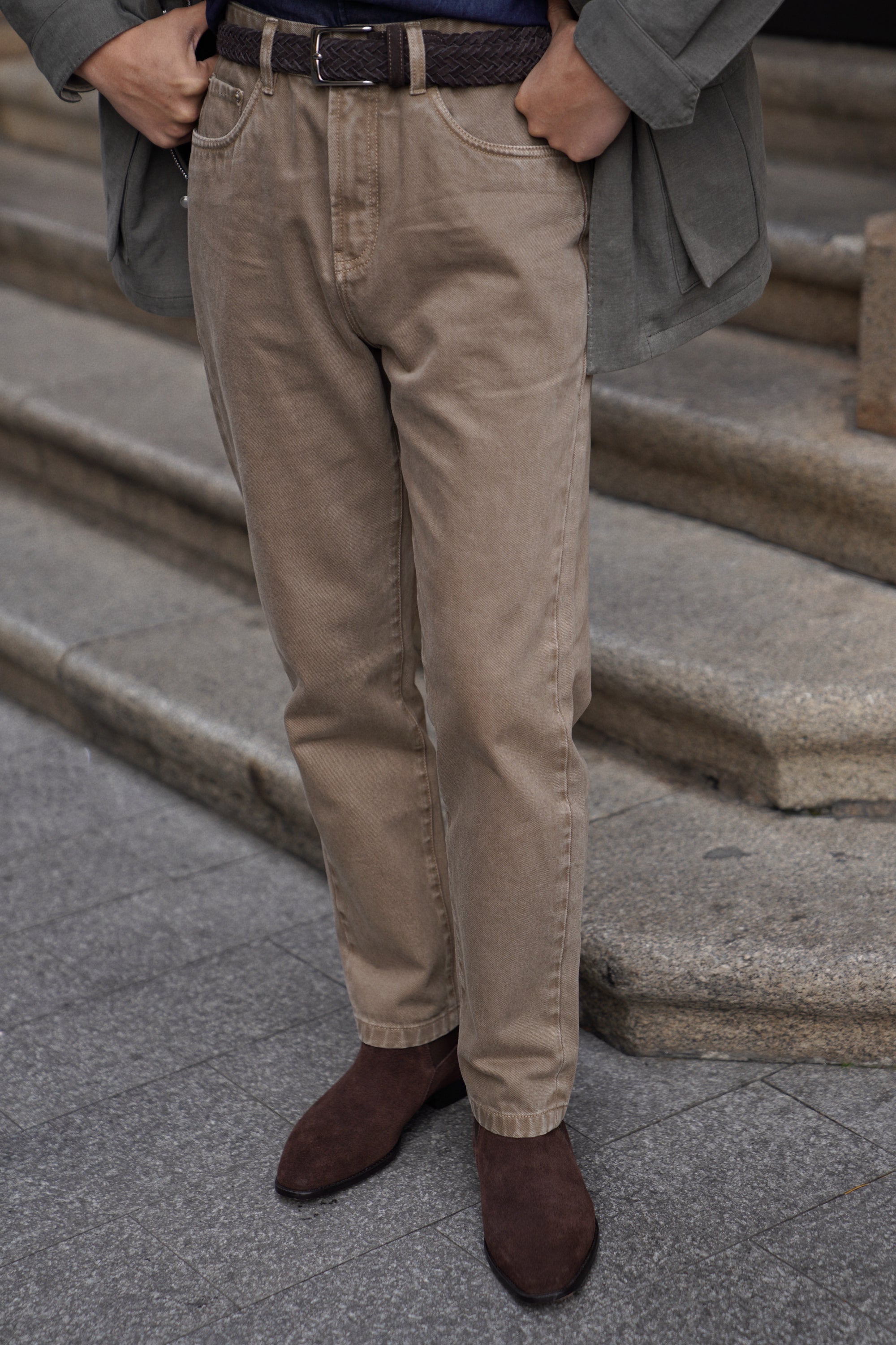 Adamello “Cortina” Dark Brown Suede Chelsea Boot