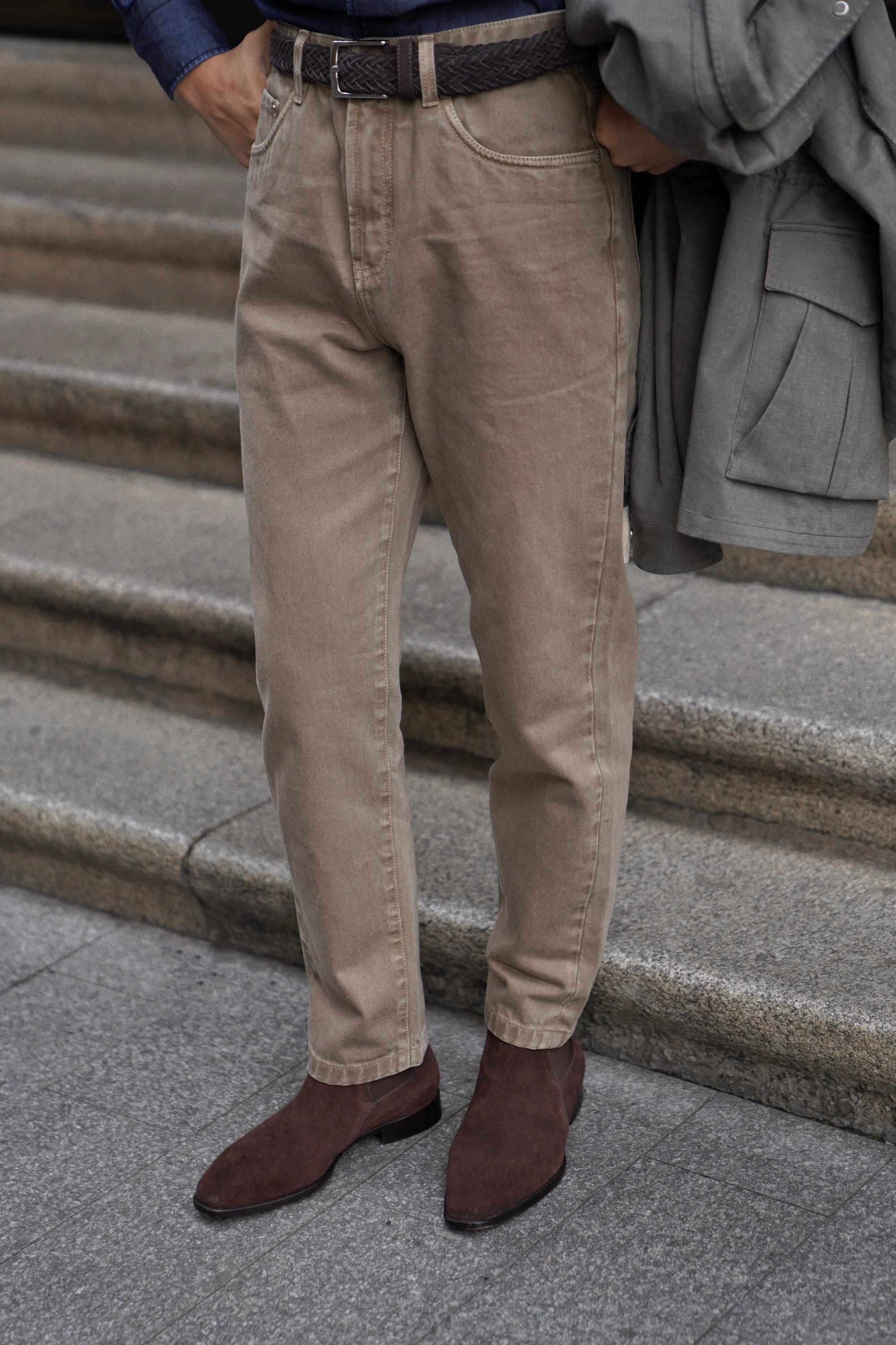 Adamello “Cortina” Dark Brown Suede Chelsea Boot
