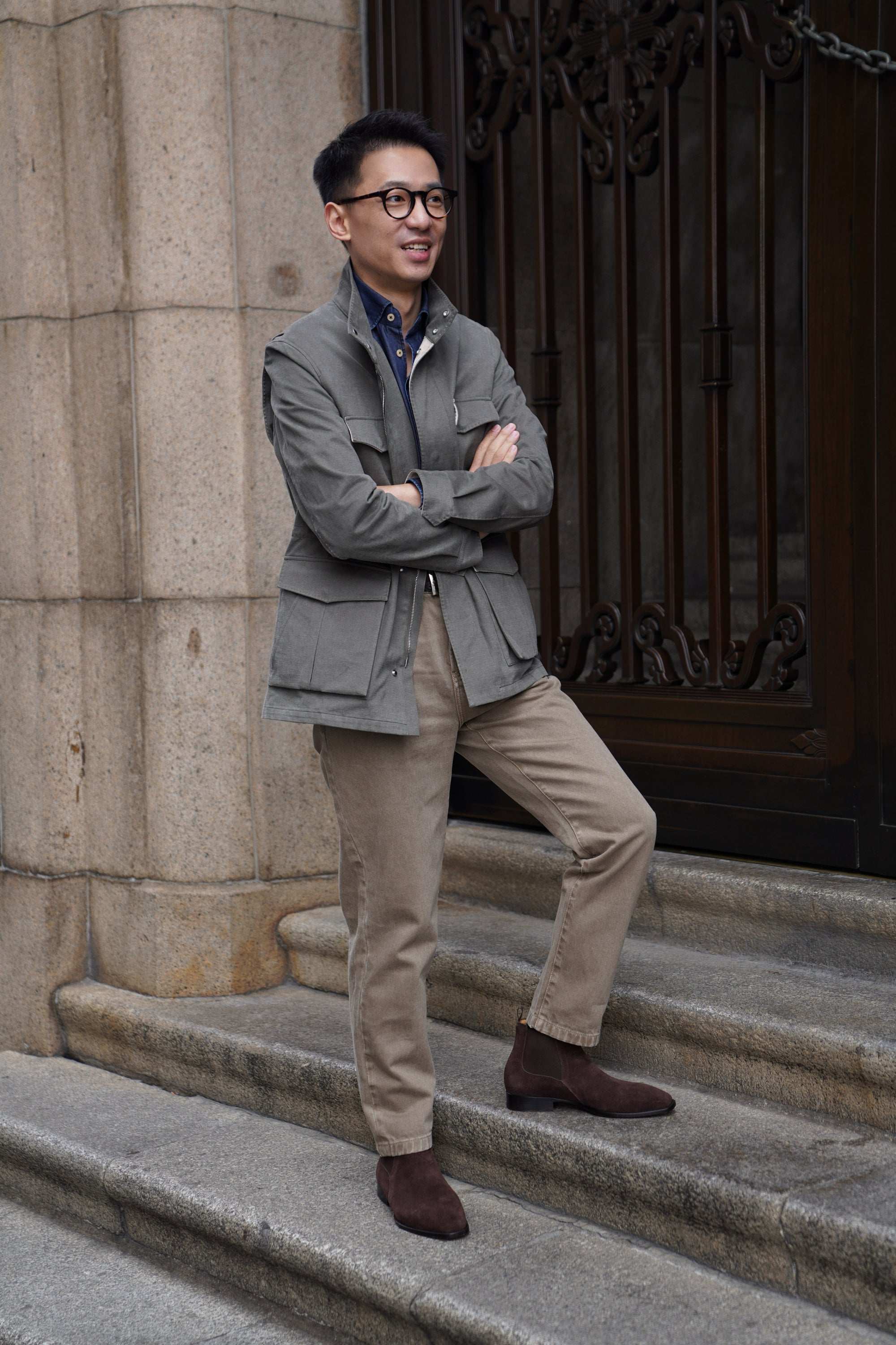Adamello “Cortina” Dark Brown Suede Chelsea Boot