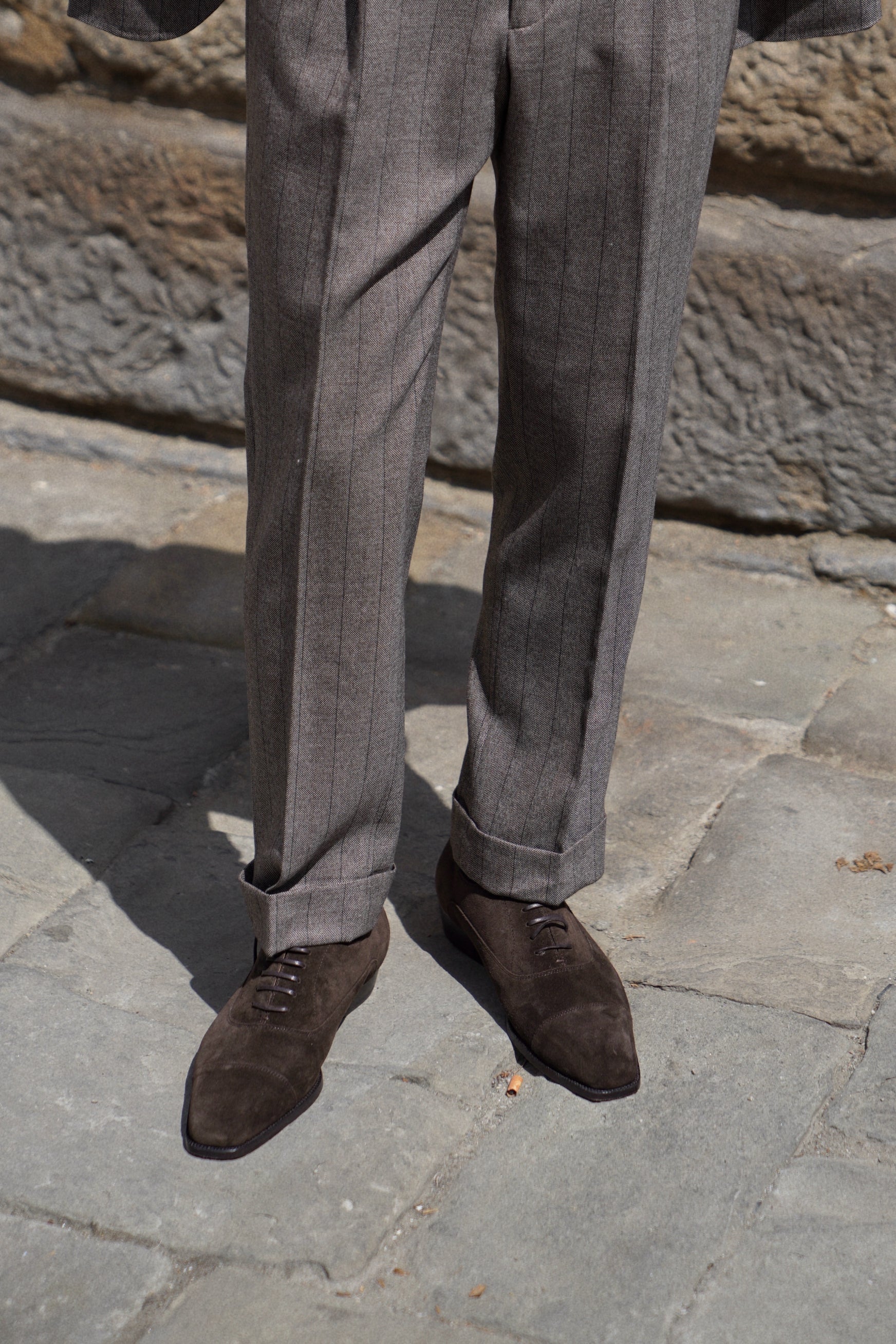 Adamello “Roma” Dark Brown Suede Calf Oxford