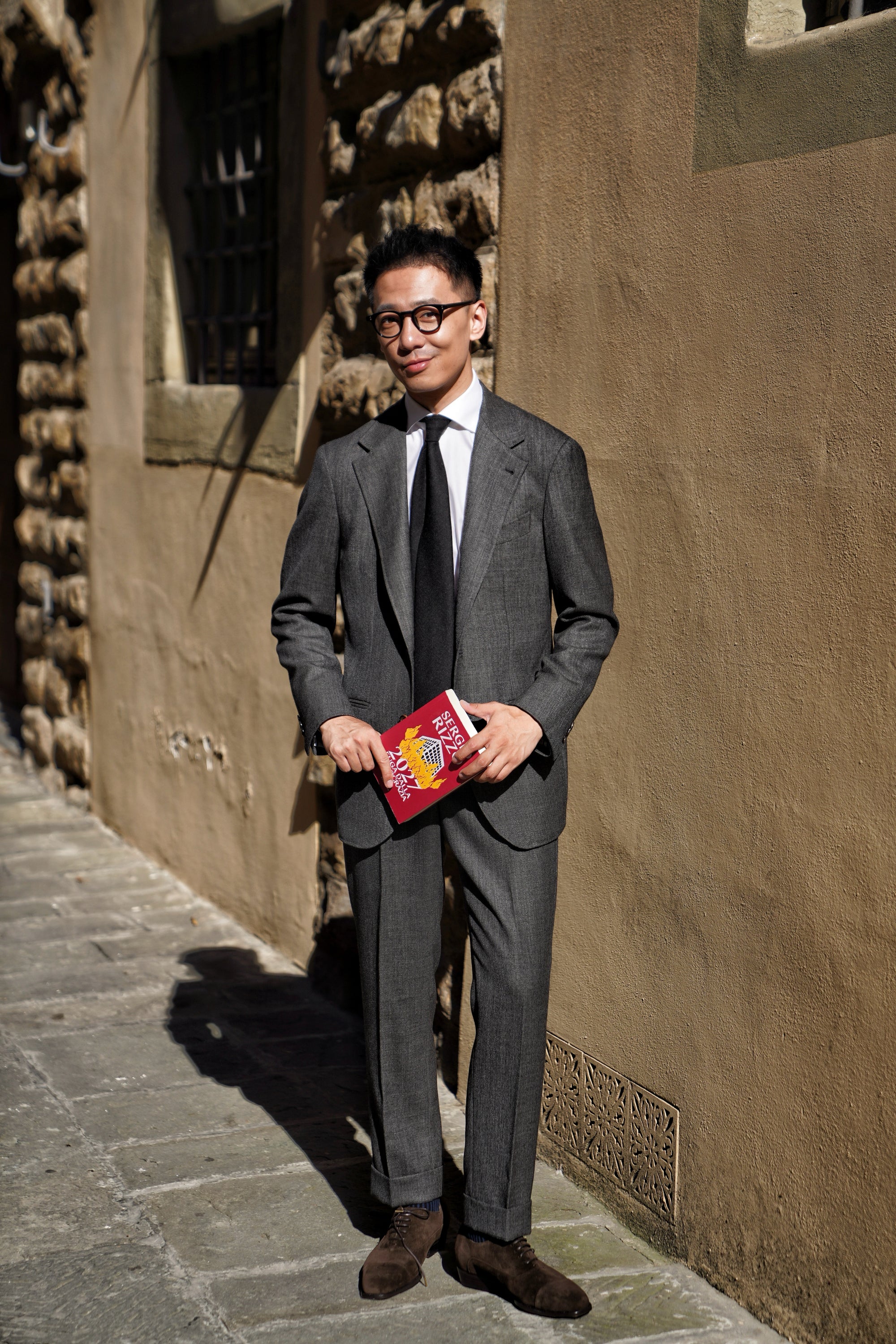 Adamello “Roma” Dark Brown Suede Calf Oxford