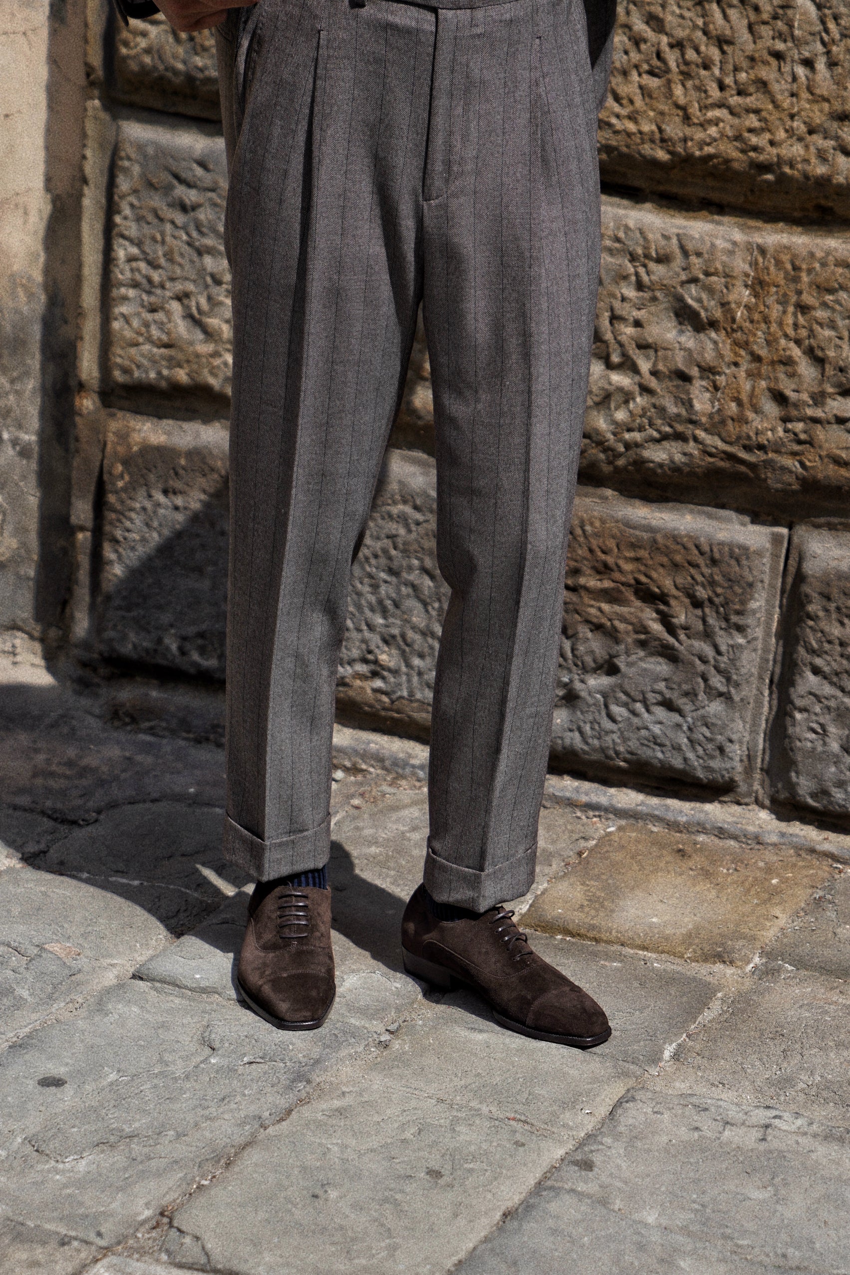 Adamello “Roma” Dark Brown Suede Calf Oxford