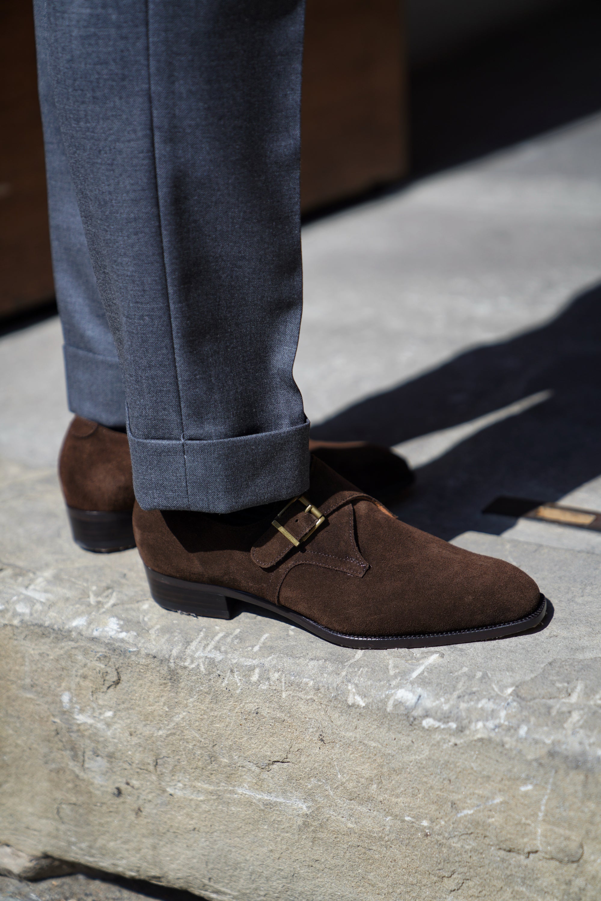 Adamello “Milano” Brown Suede Single Monk