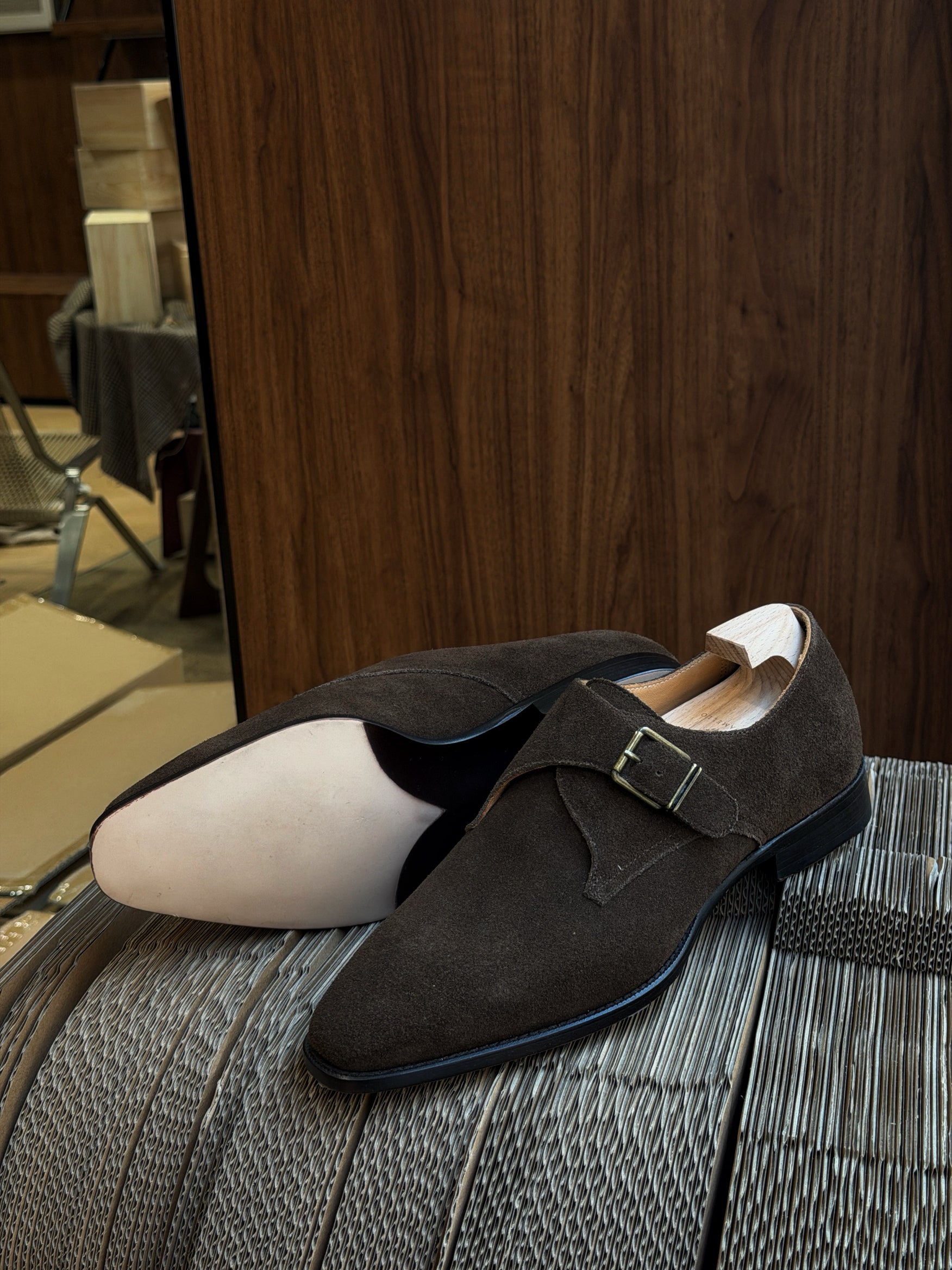 Adamello “Milano” Brown Suede Single Monk